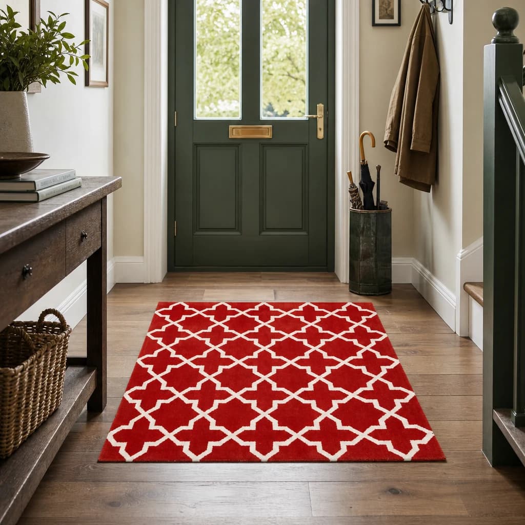 Bosie Kensington Townhouse Small Orange Hand Woven Rug - Decorative, photo 1 of 5