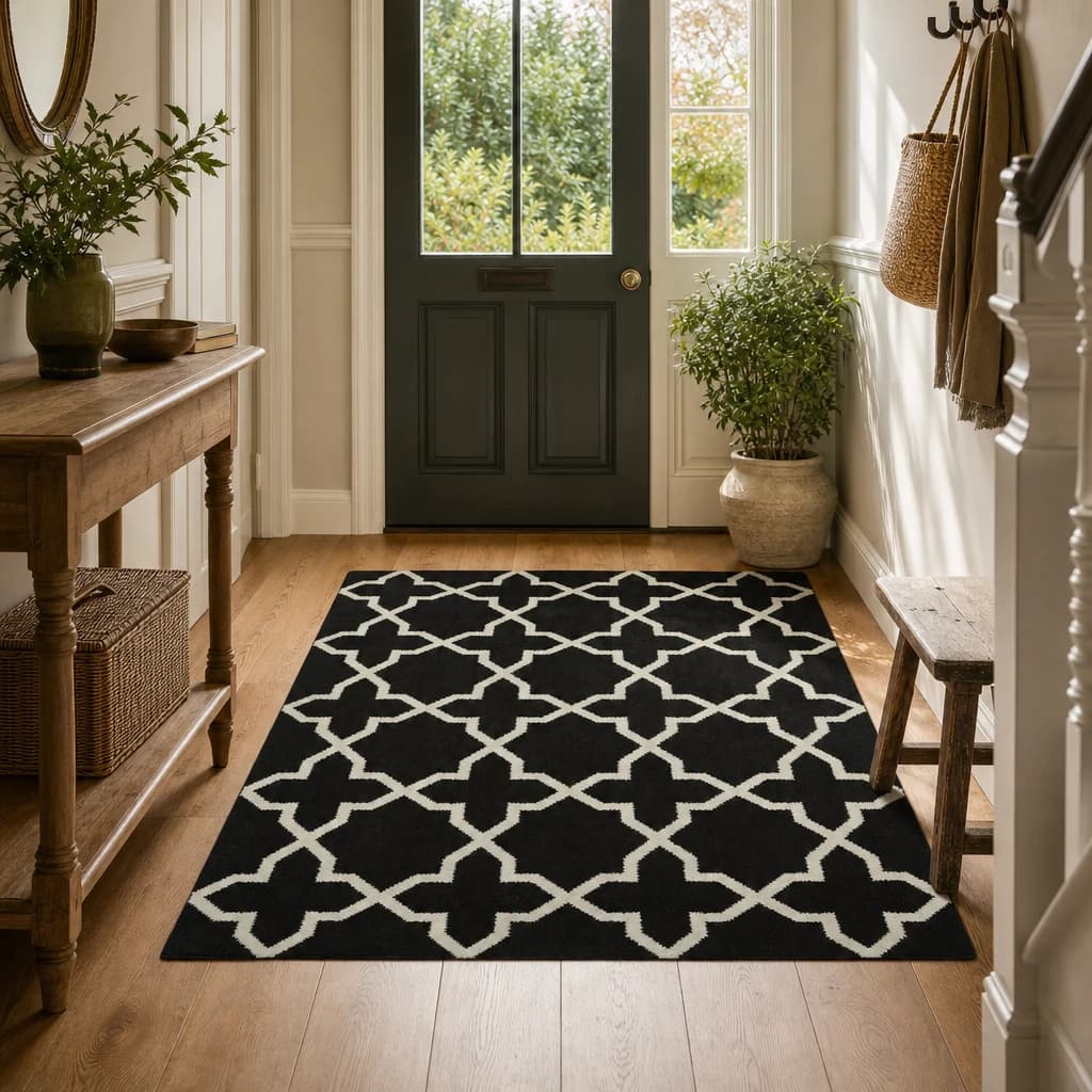 Bosie Hampstead Black and White Rug - Decorative, photo 1 of 4