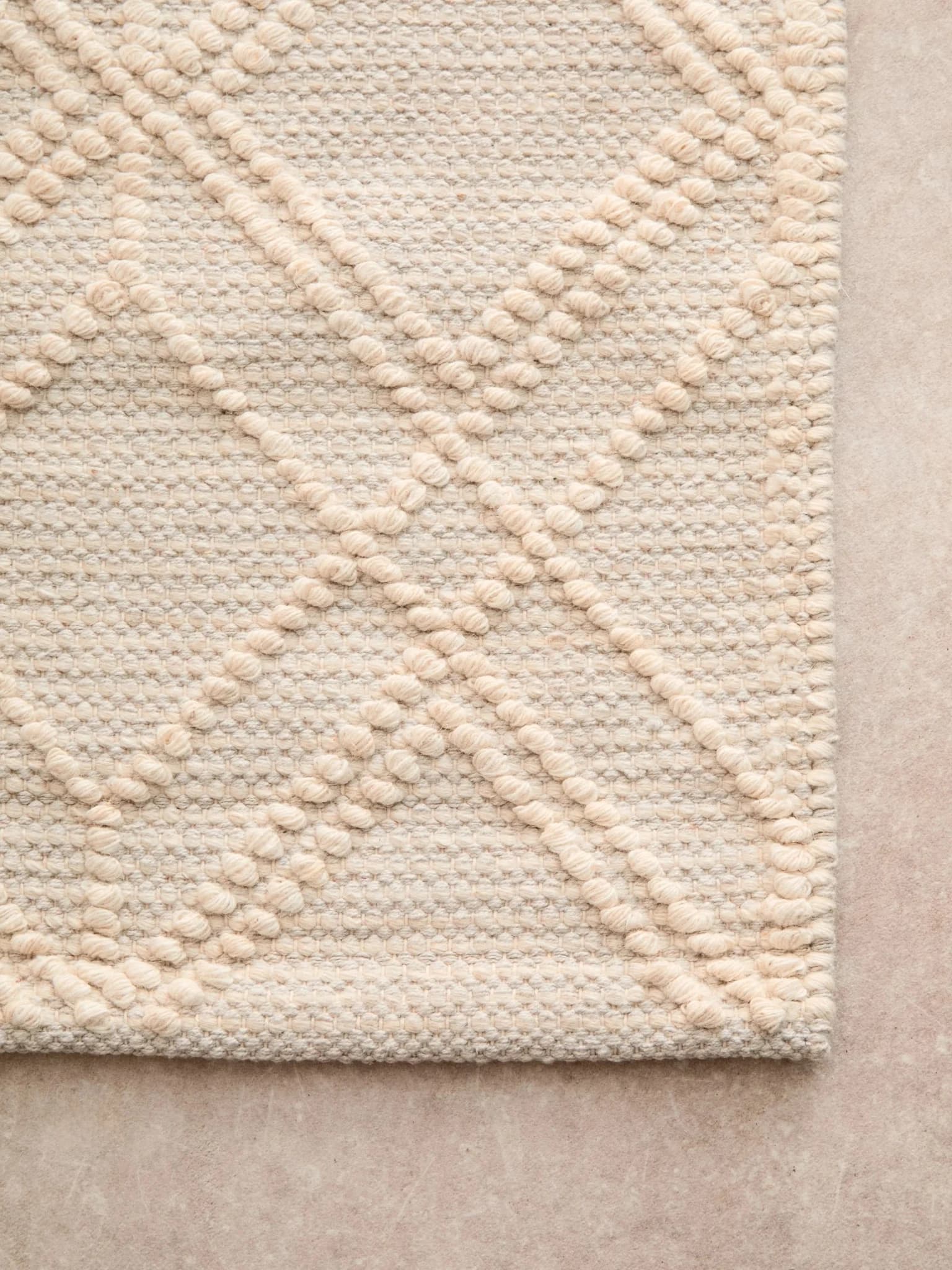 Bosie Jango Stone and Ivory Large Geometric Design Rug - Decorative, photo 3 of 8