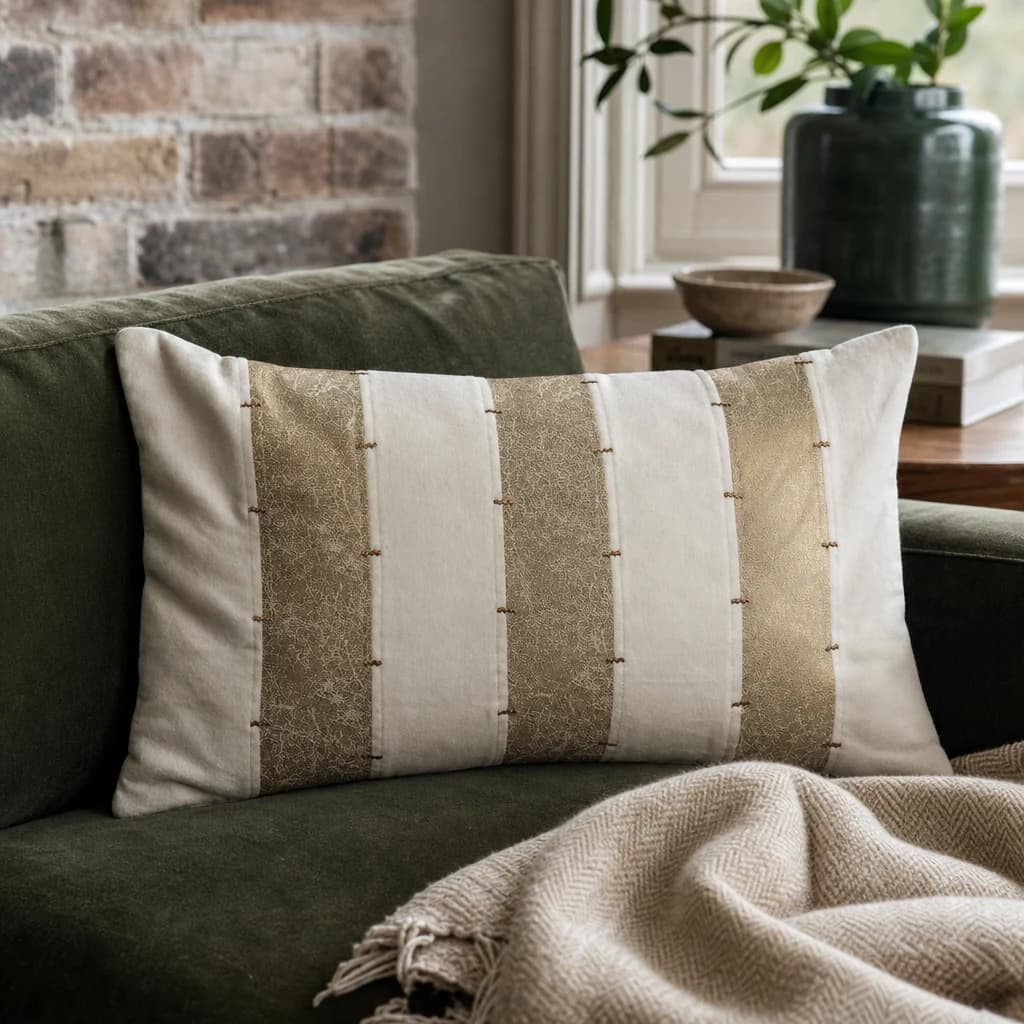 Bosie Kensington Townhouse Multi Gold Panel Cushion - Decorative, photo 1 of 2