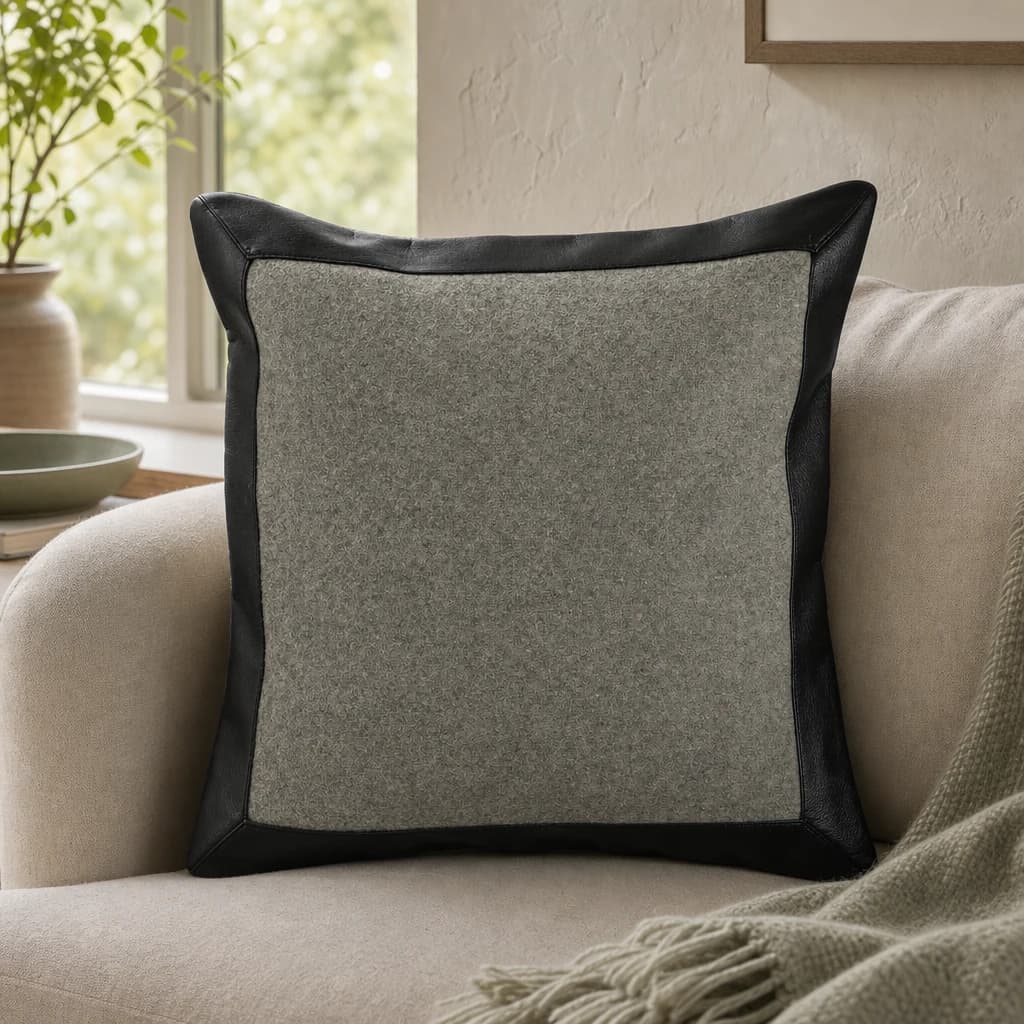 Bosie Hampstead Grey And Black Suqare Cushion - Decorative, photo 1 of 2