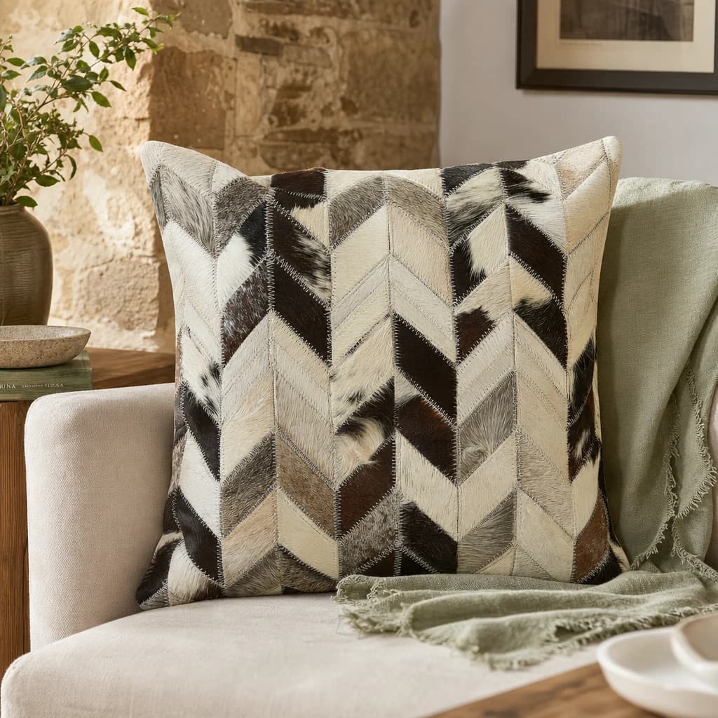 Bosie Safira Black And White Patchwork Cushion Cover - Decorative, photo 1 of 6