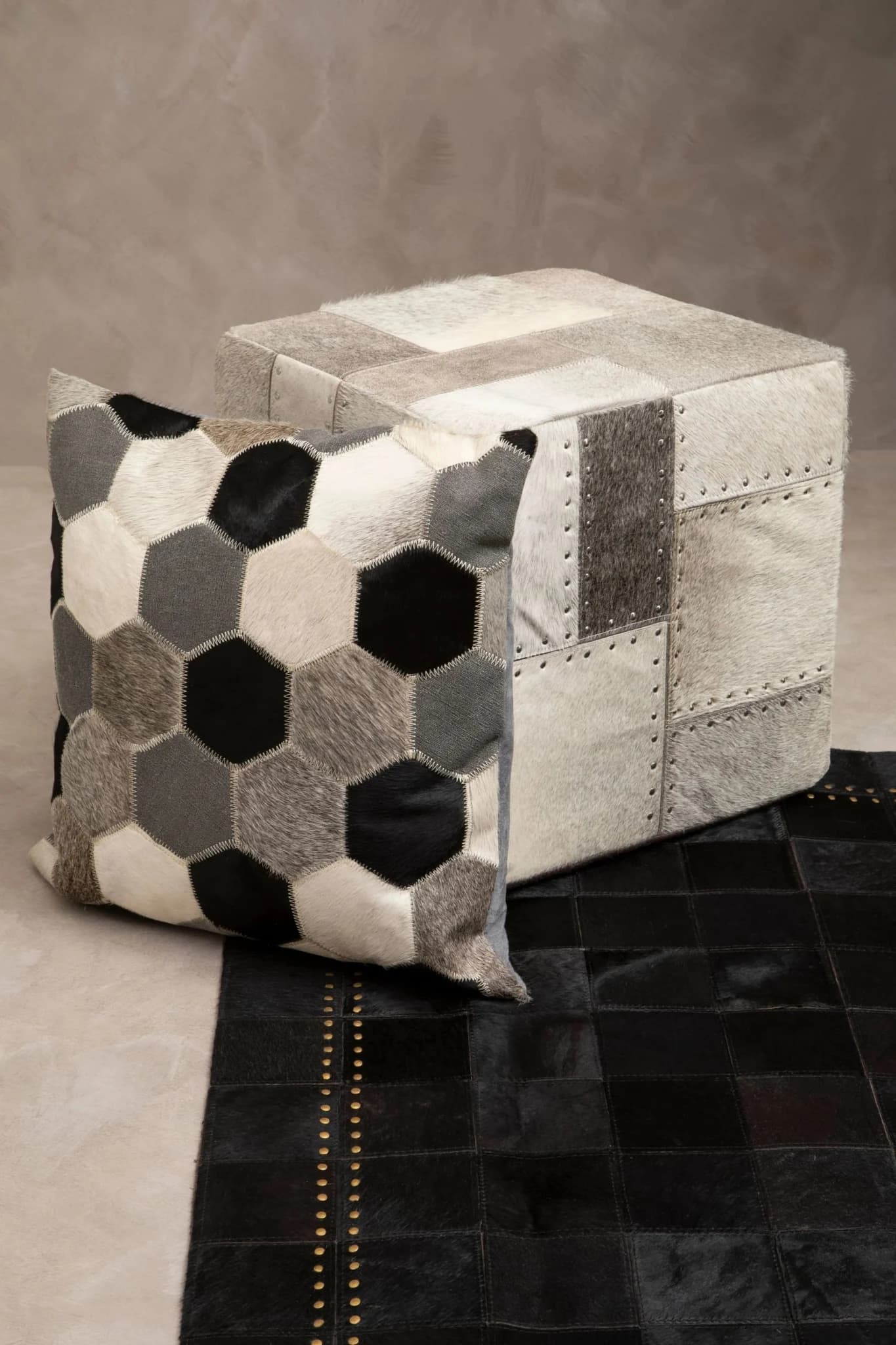 Bosie Safira Black And White And Grey Cushion Cover - Decorative, photo 2 of 5