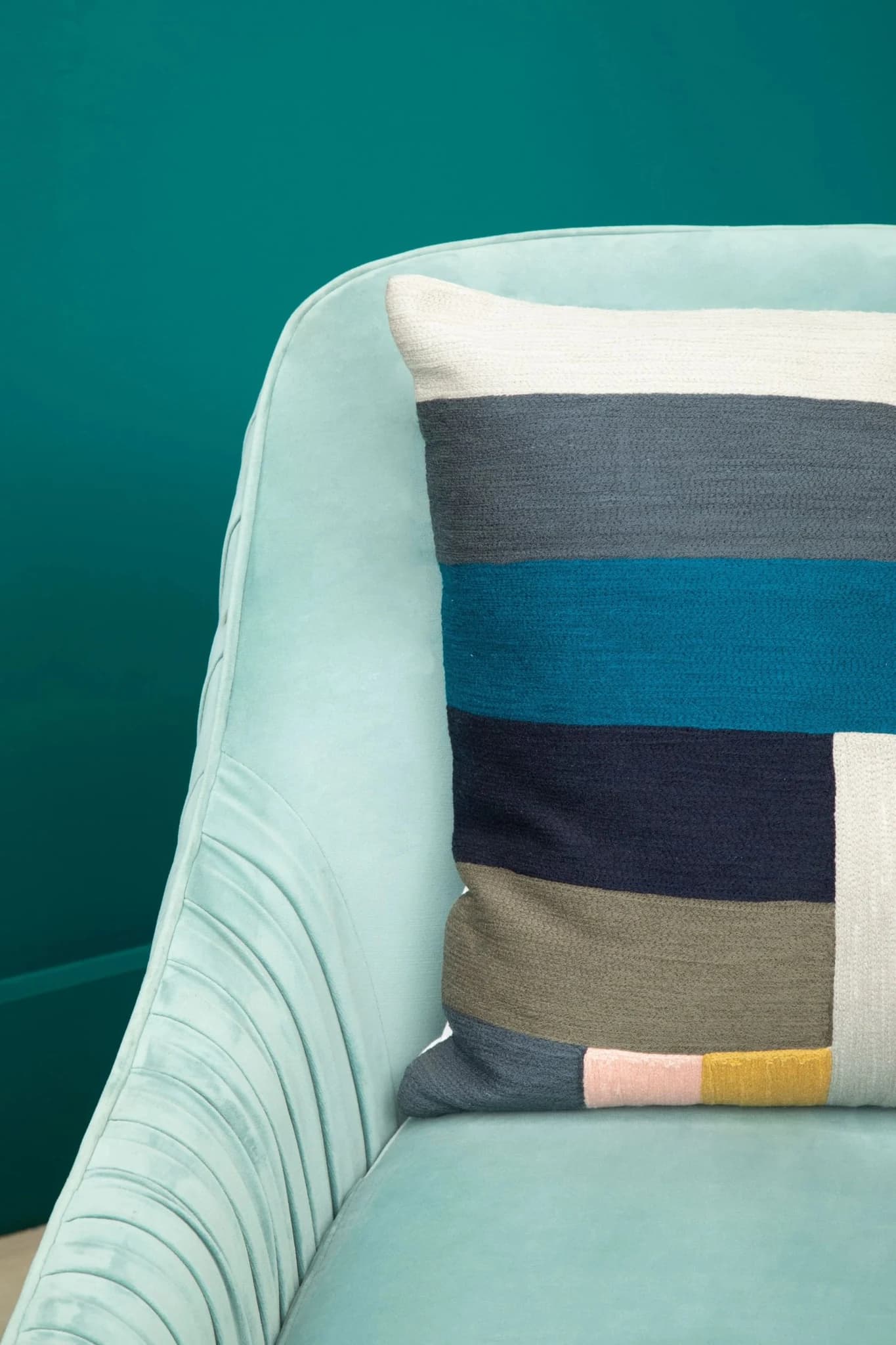 Bosie Ozella Geometric Colour Block Square Cushion - Decorative, photo 6 of 8