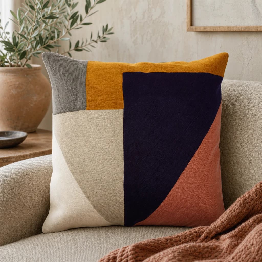 Bosie Ozella Abstract Multi Coloured Cushion - Decorative, photo 1 of 7