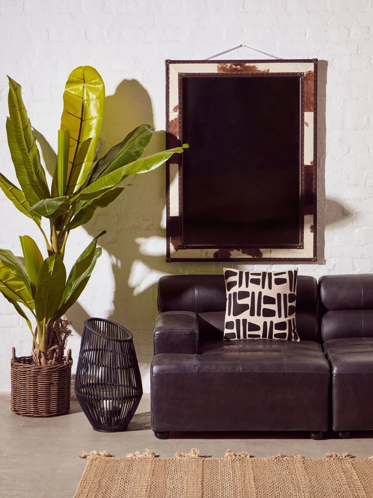 Bosie Ozella Natural And Black Square Cushion - Decorative, photo 6 of 8