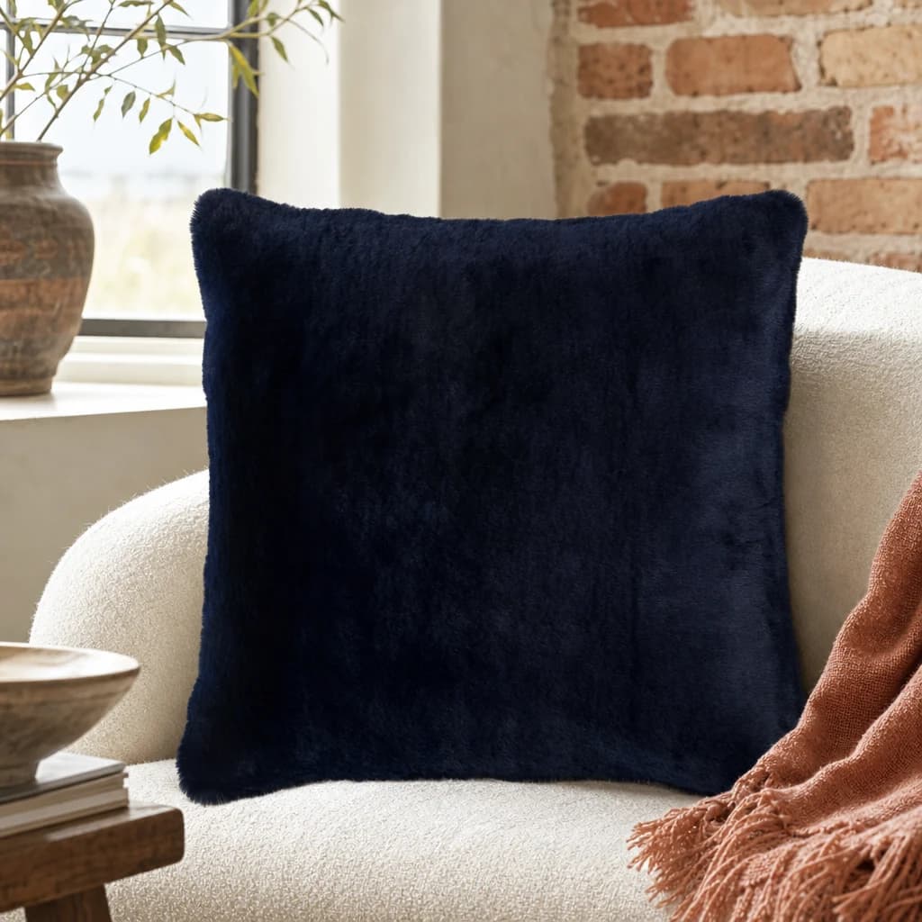 Bosie Lamina Navy Blue Square Cushion - Decorative, photo 1 of 8