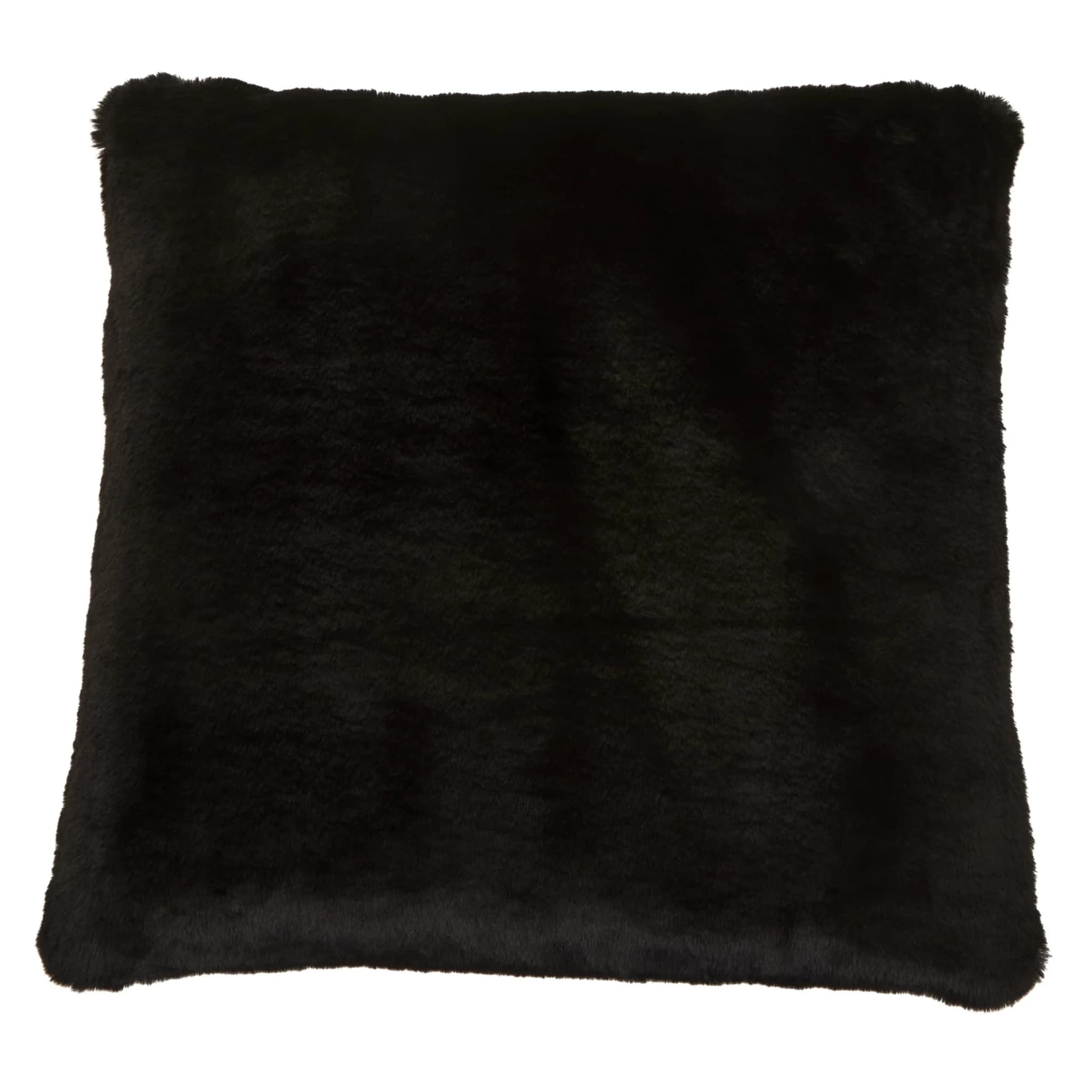 Bosie Lamina Black Square Fur Cushion - Decorative, photo 8 of 8