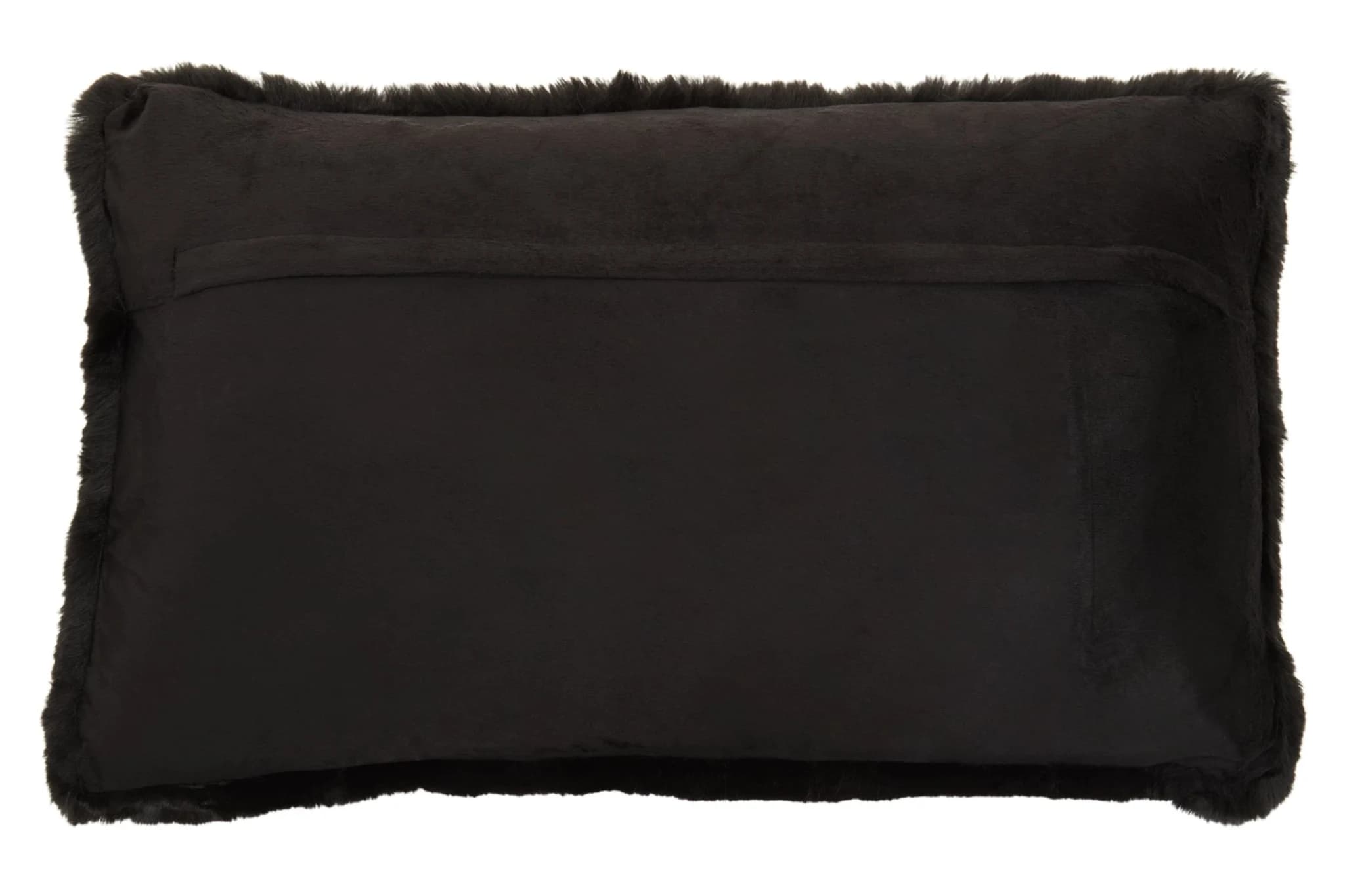 Bosie Lamina Black Rectangular Fur Cushion - Decorative, photo 2 of 5
