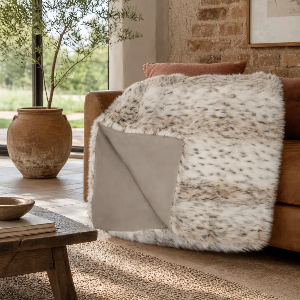 Bosie Lamina Animal Print Fur Throw - Decorative, photo 1 of 8