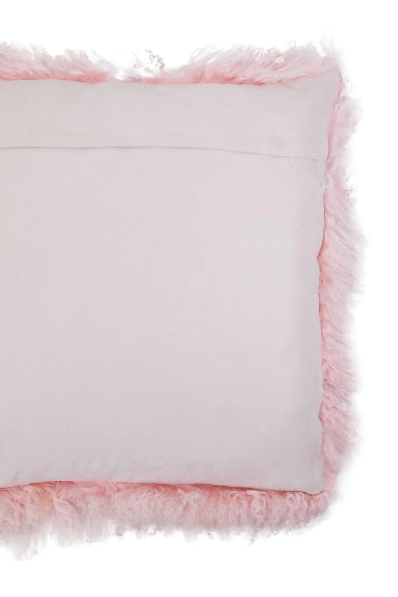 Bosie Real Mongolian Fur Pink Square Cushion - Decorative, photo 8 of 8