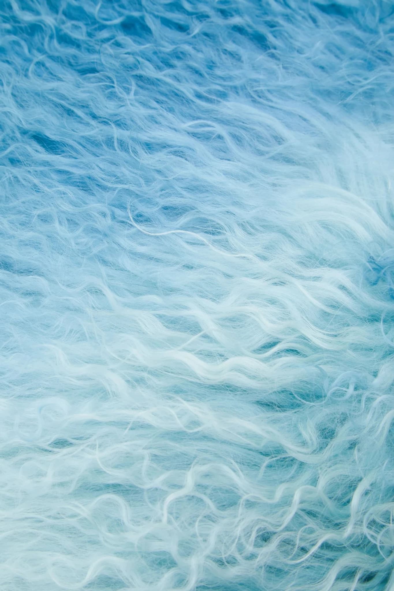 Bosie Real Mongolian Fur Blue Ombre Square Cushion - Decorative, photo 8 of 8
