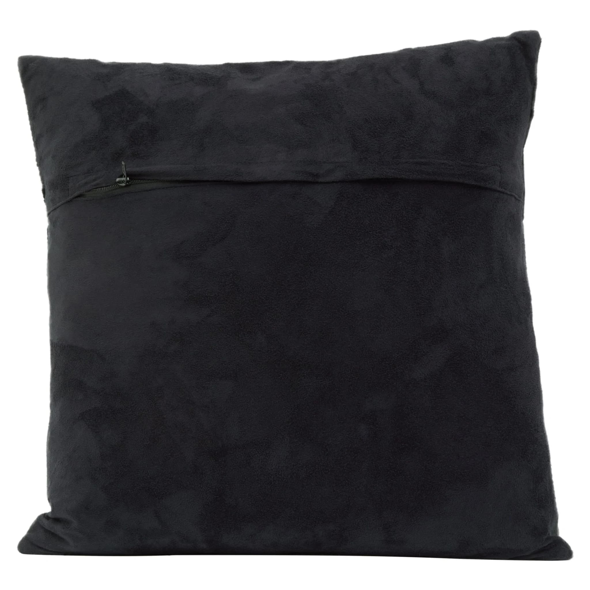 Bosie Safira Black And Grey Hair on Leather Cushion - Decorative, photo 3 of 7