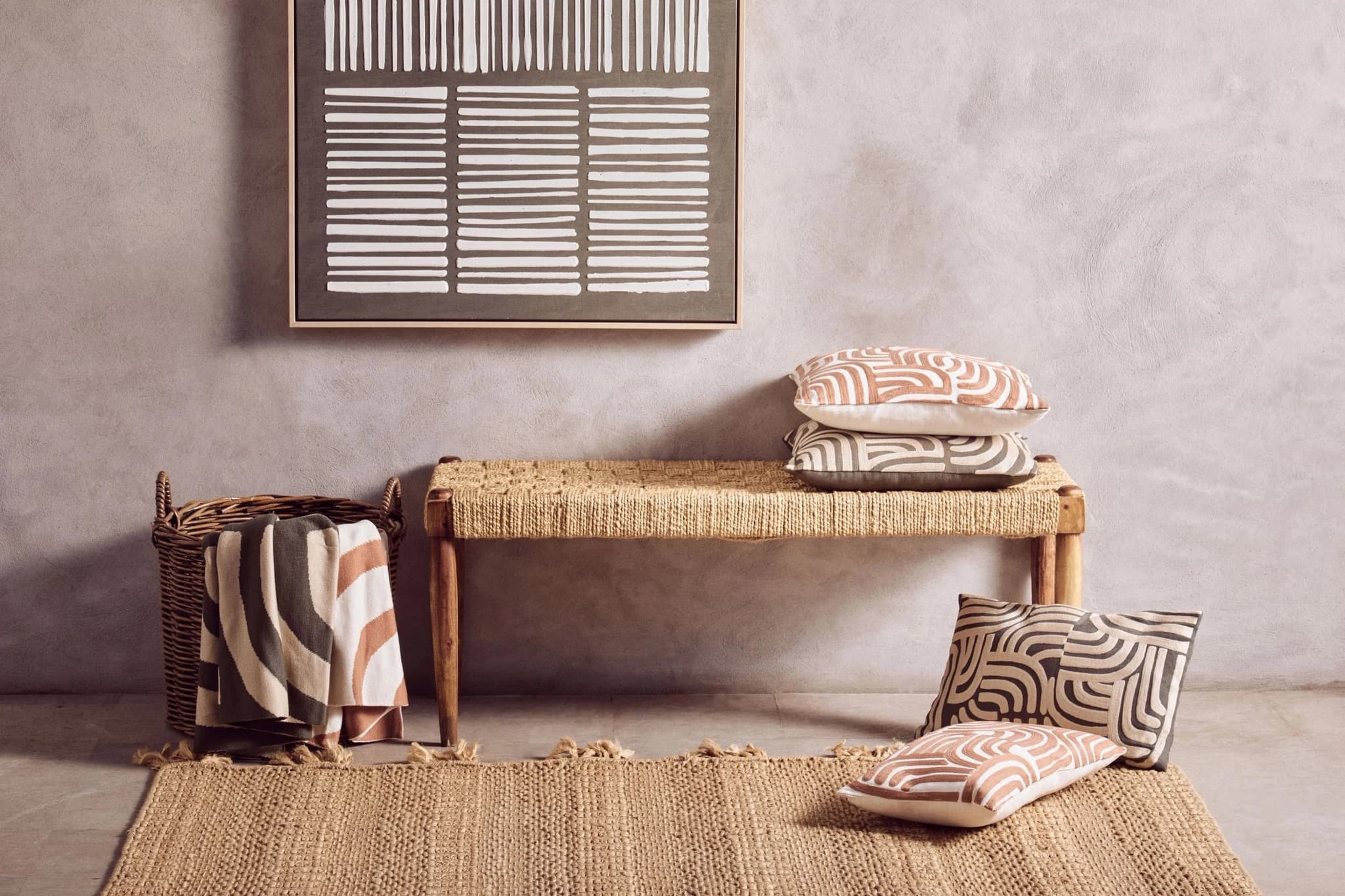 Bosie Ozella Natural And Green Throw - Decorative, photo 8 of 8