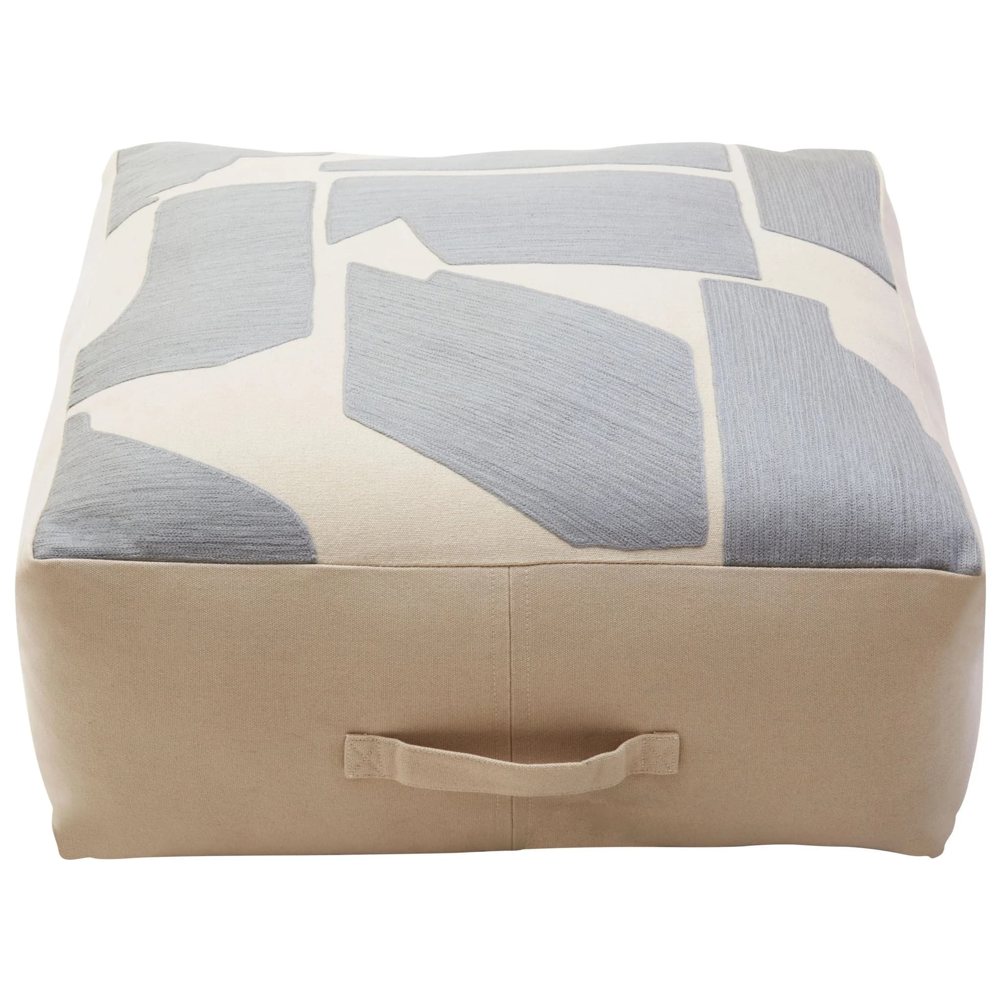 Bosie Ozella Natural And Grey Square Floor Cushion - Decorative, photo 8 of 8