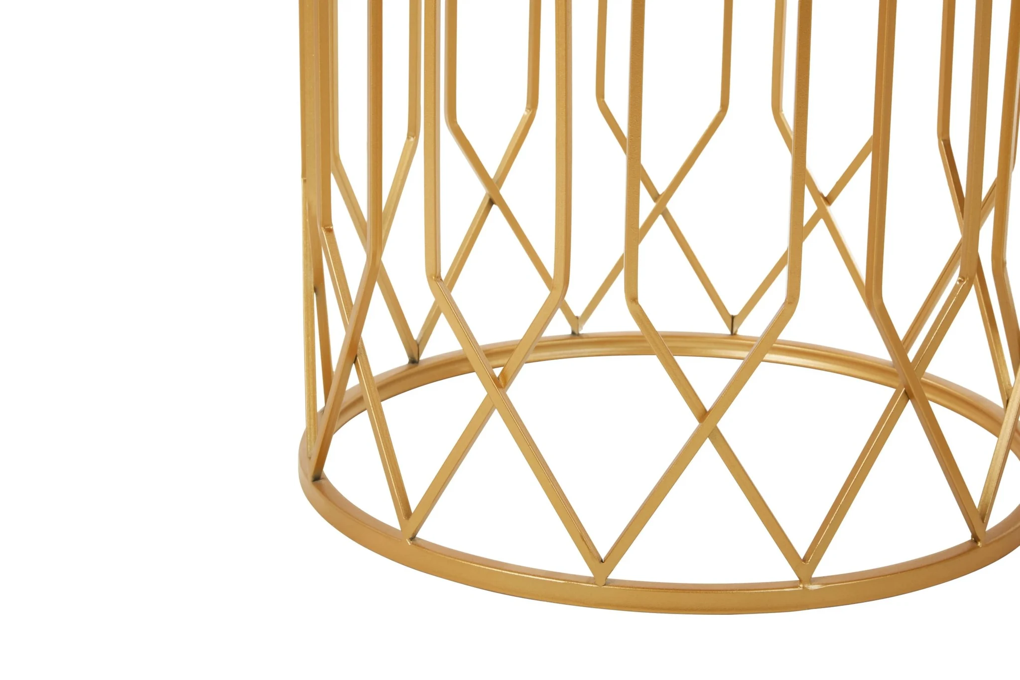Avantis Set Of 2 Gold Frame Round Side Tables - Tables, photo 6 of 7