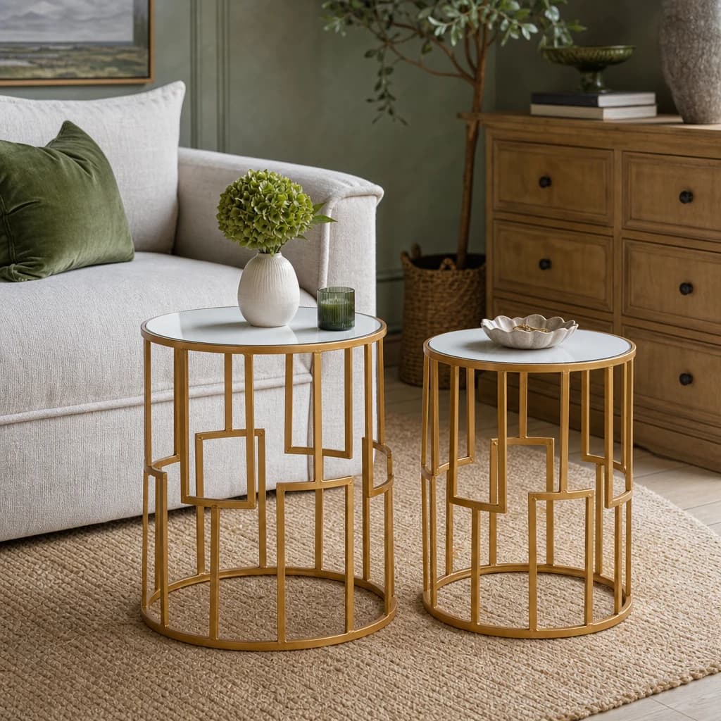 Avantis Set Of 2 Round Side Tables - Tables, photo 1 of 5