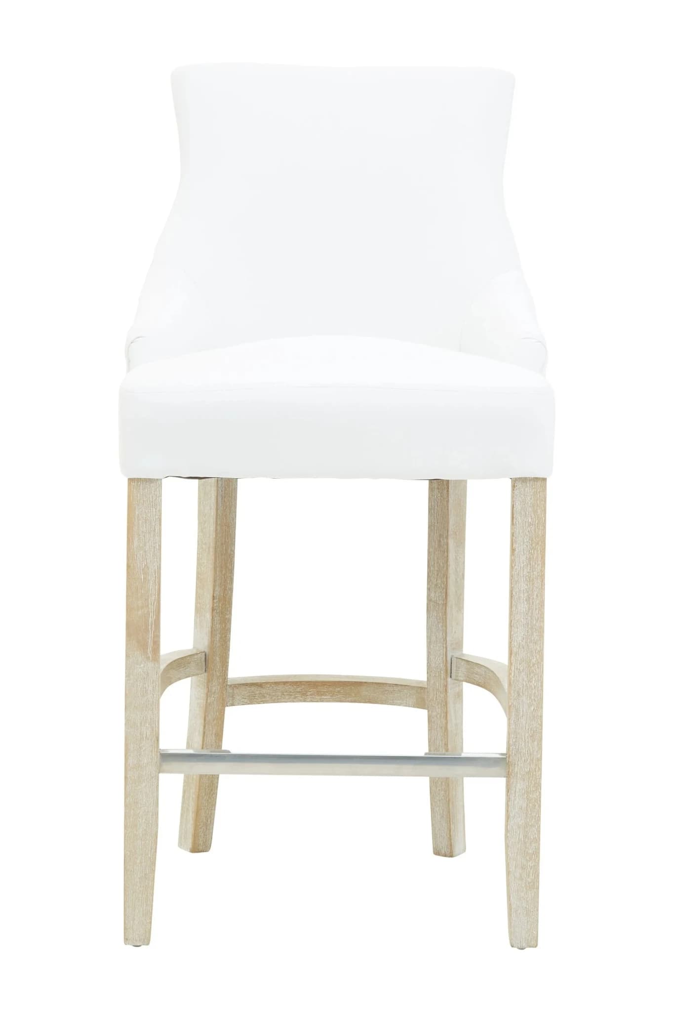 Kensington Townhouse Ivory Leather Effect High Back Bar Chair - Seating, photo 6 of 8