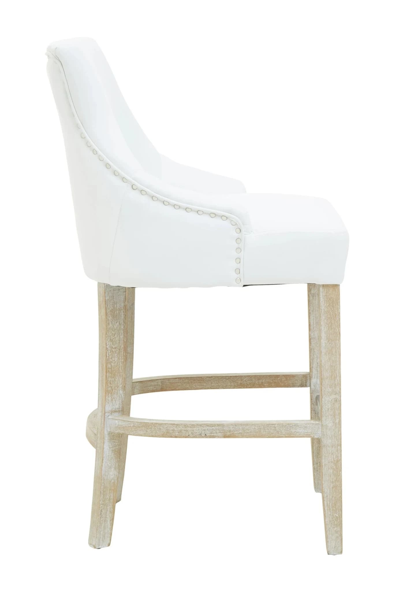 Kensington Townhouse Ivory Leather Effect High Back Bar Chair - Seating, photo 5 of 8