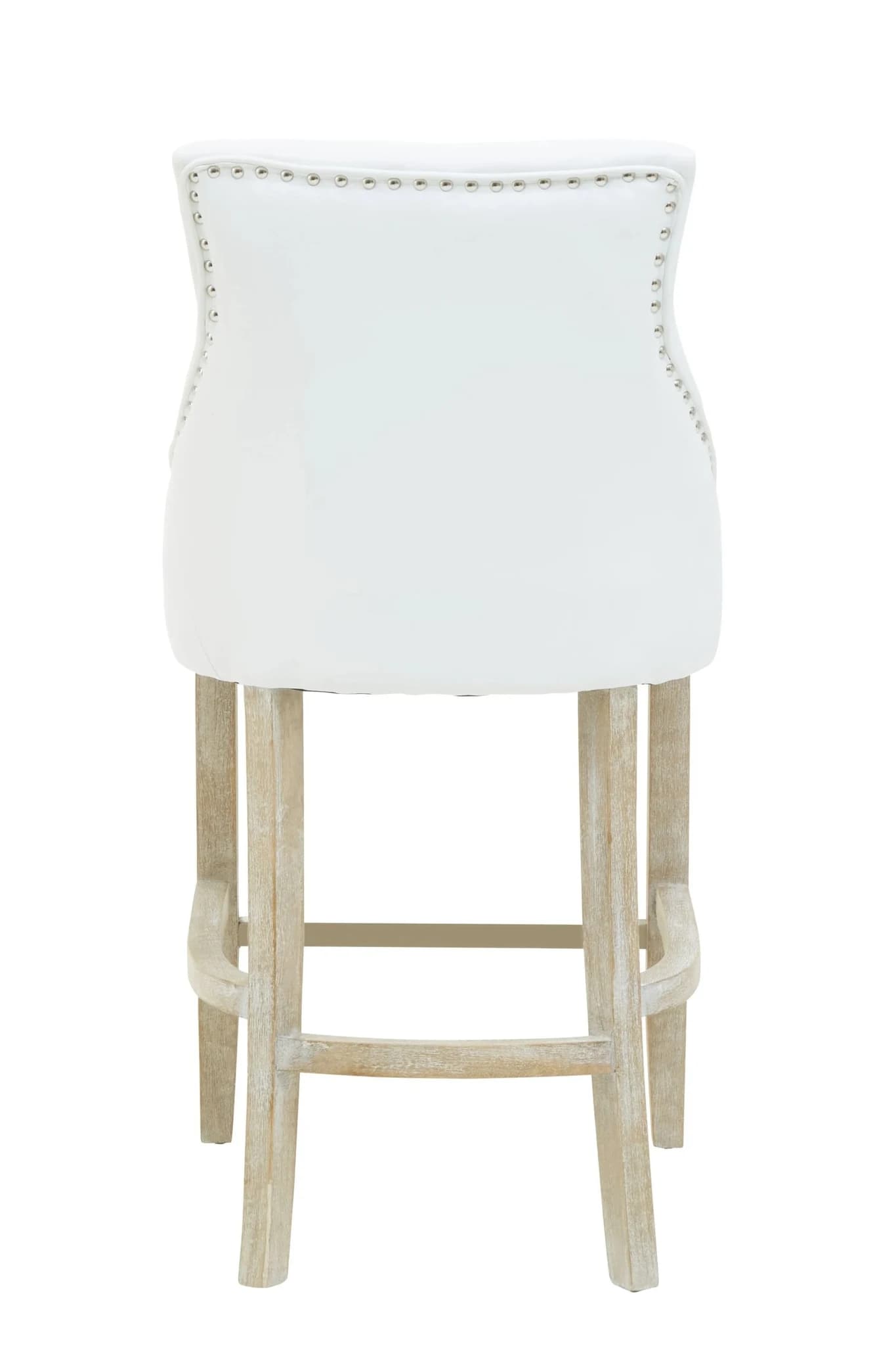 Kensington Townhouse Ivory Leather Effect High Back Bar Chair - Seating, photo 4 of 8
