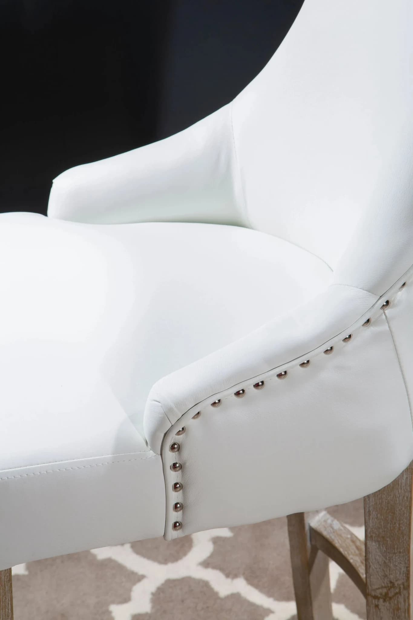 Kensington Townhouse Ivory Leather Effect High Back Bar Chair - Seating, photo 2 of 8