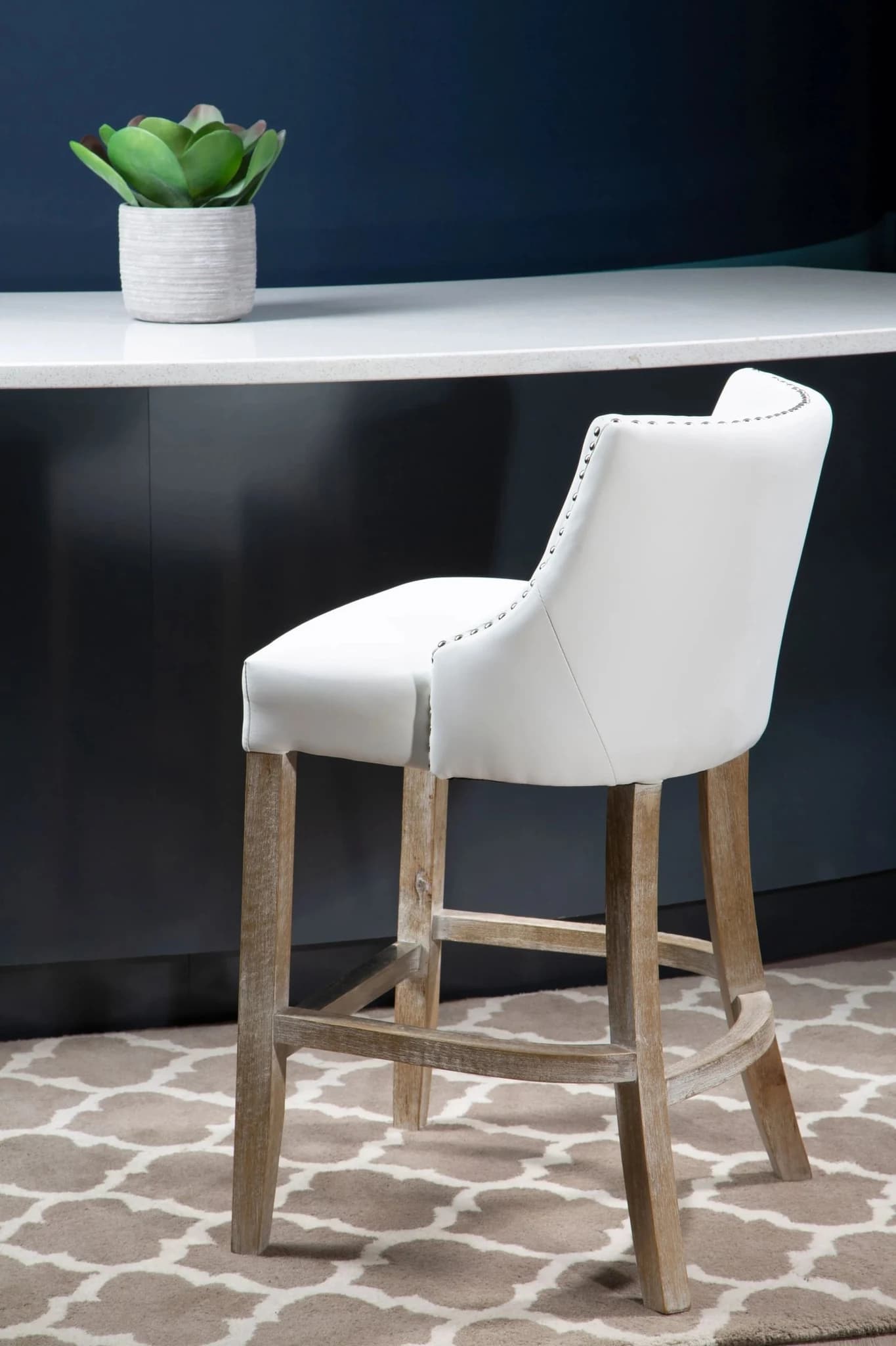 Kensington Townhouse Ivory Leather Effect Bar Chair - Seating, photo 4 of 8