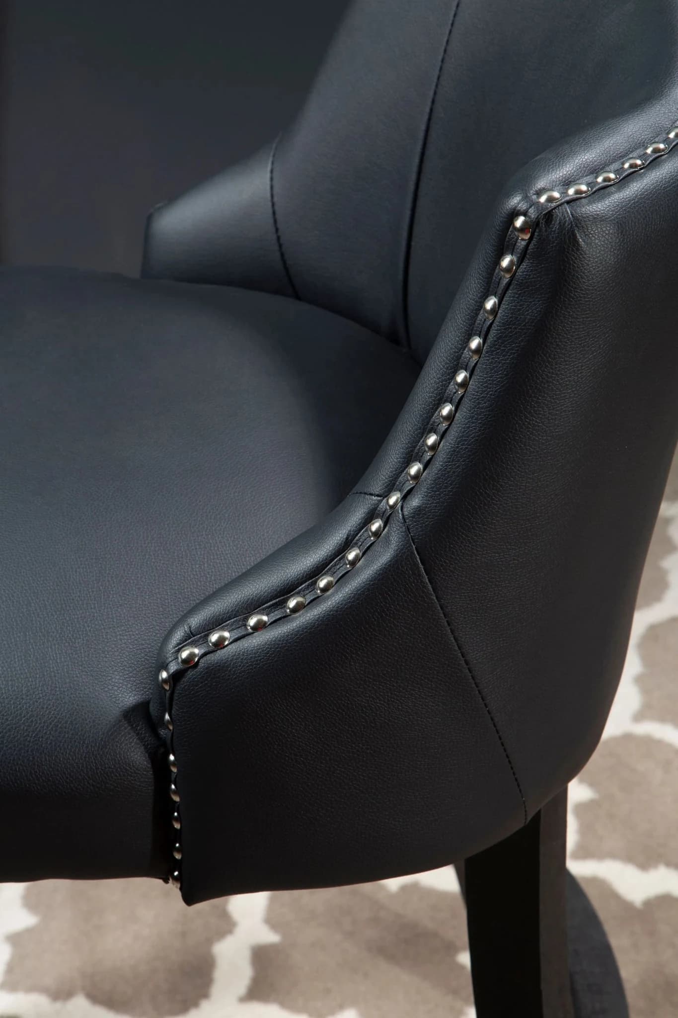 Kensington Townhouse Black Leather Effect Bar Chair - Seating, photo 2 of 8