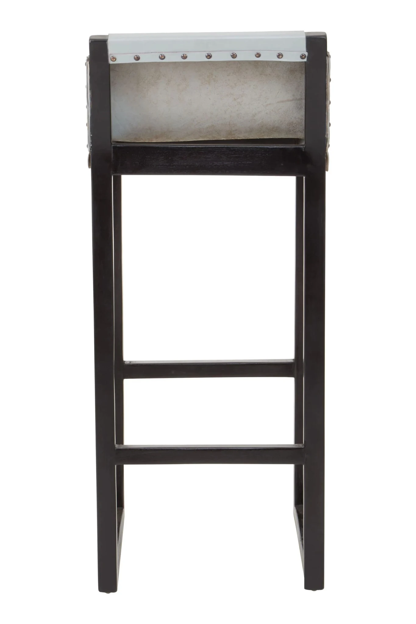 Kendari Grey Leather Bar Chair with Black Wooden Legs - Seating, photo 2 of 7