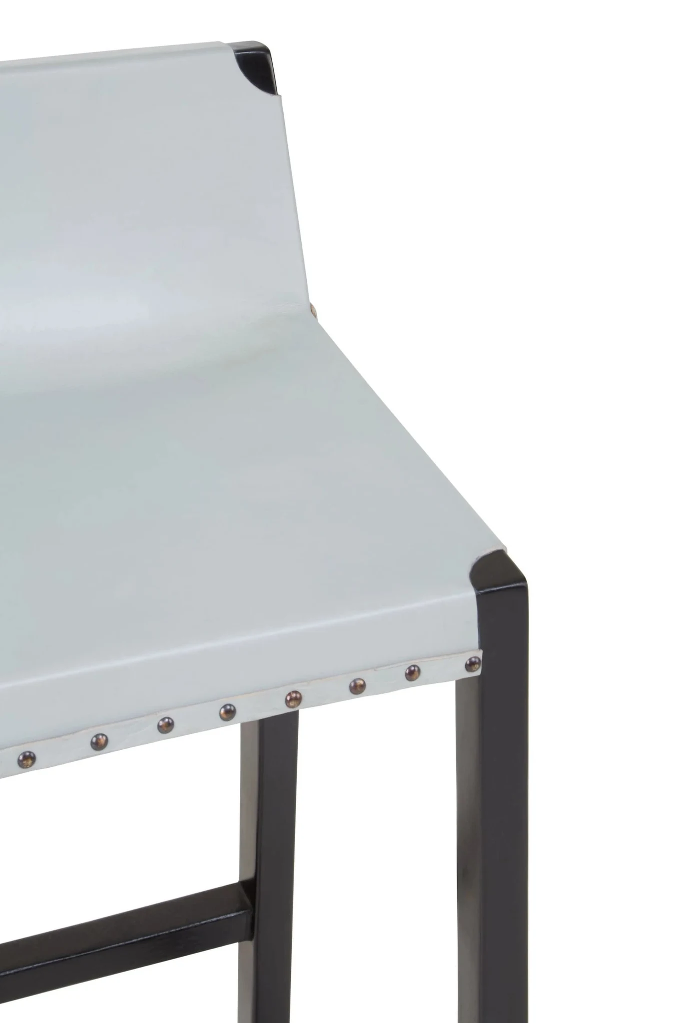 Kendari Grey Leather Bar Chair with Black Wooden Legs - Seating, photo 7 of 7
