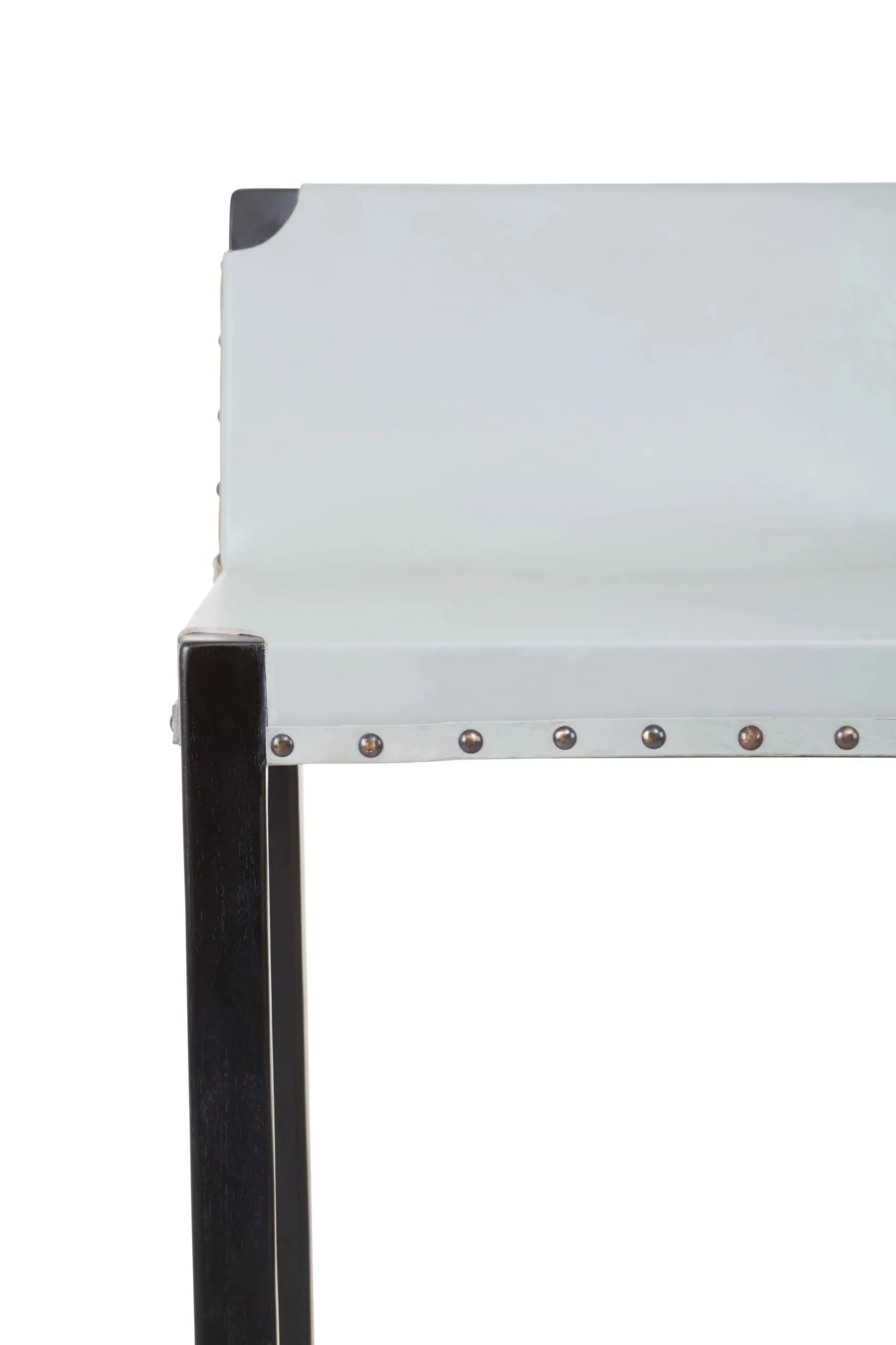 Kendari Grey Leather Bar Chair with Black Wooden Legs - Seating, photo 6 of 7