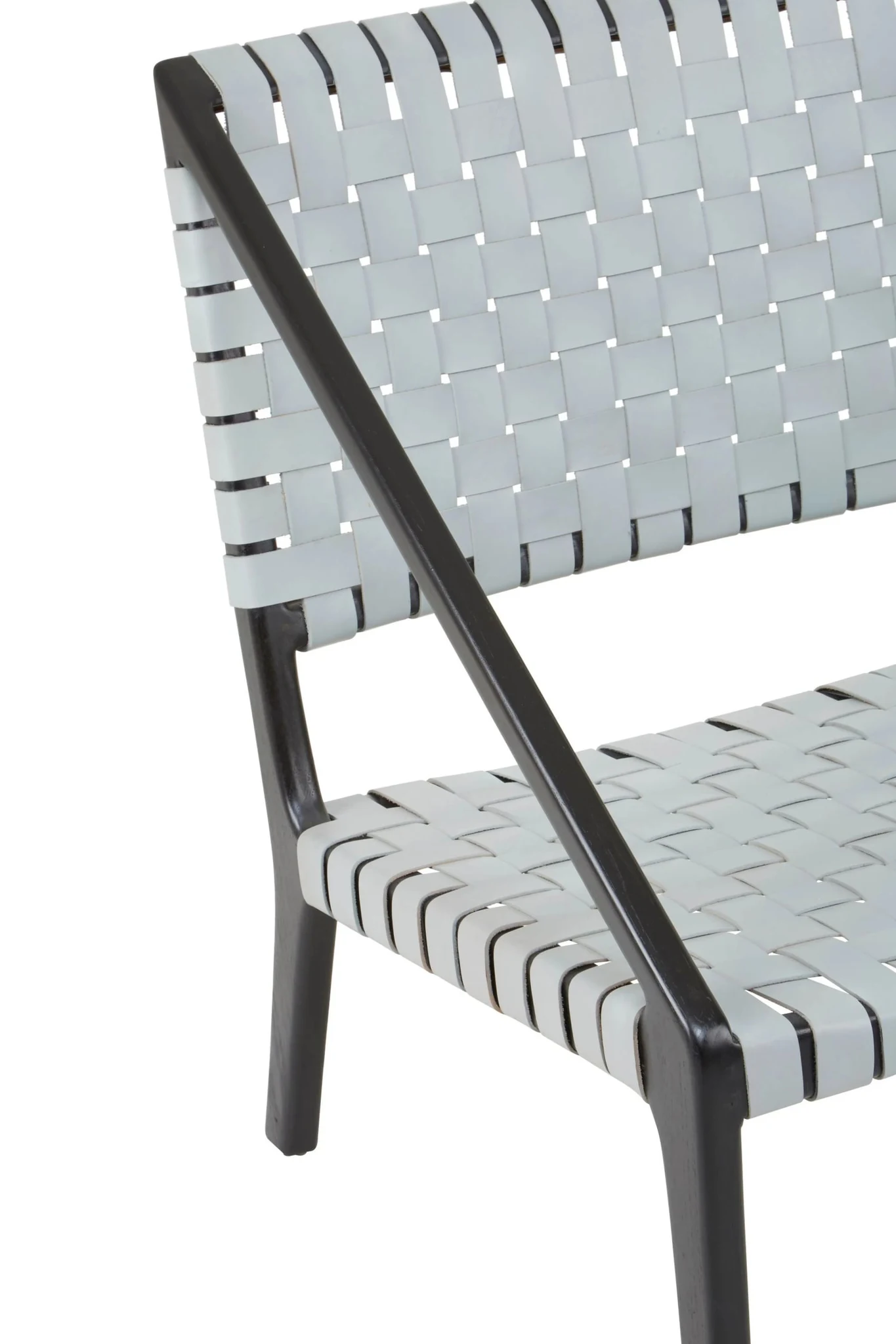 Kendari Grey Leather Woven Chair - Seating, photo 6 of 6