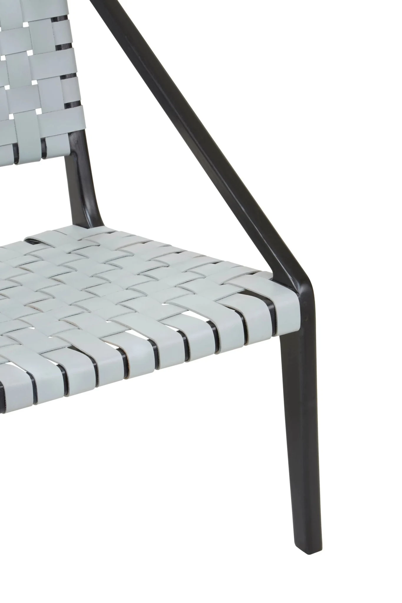 Kendari Grey Leather Woven Chair - Seating, photo 5 of 6