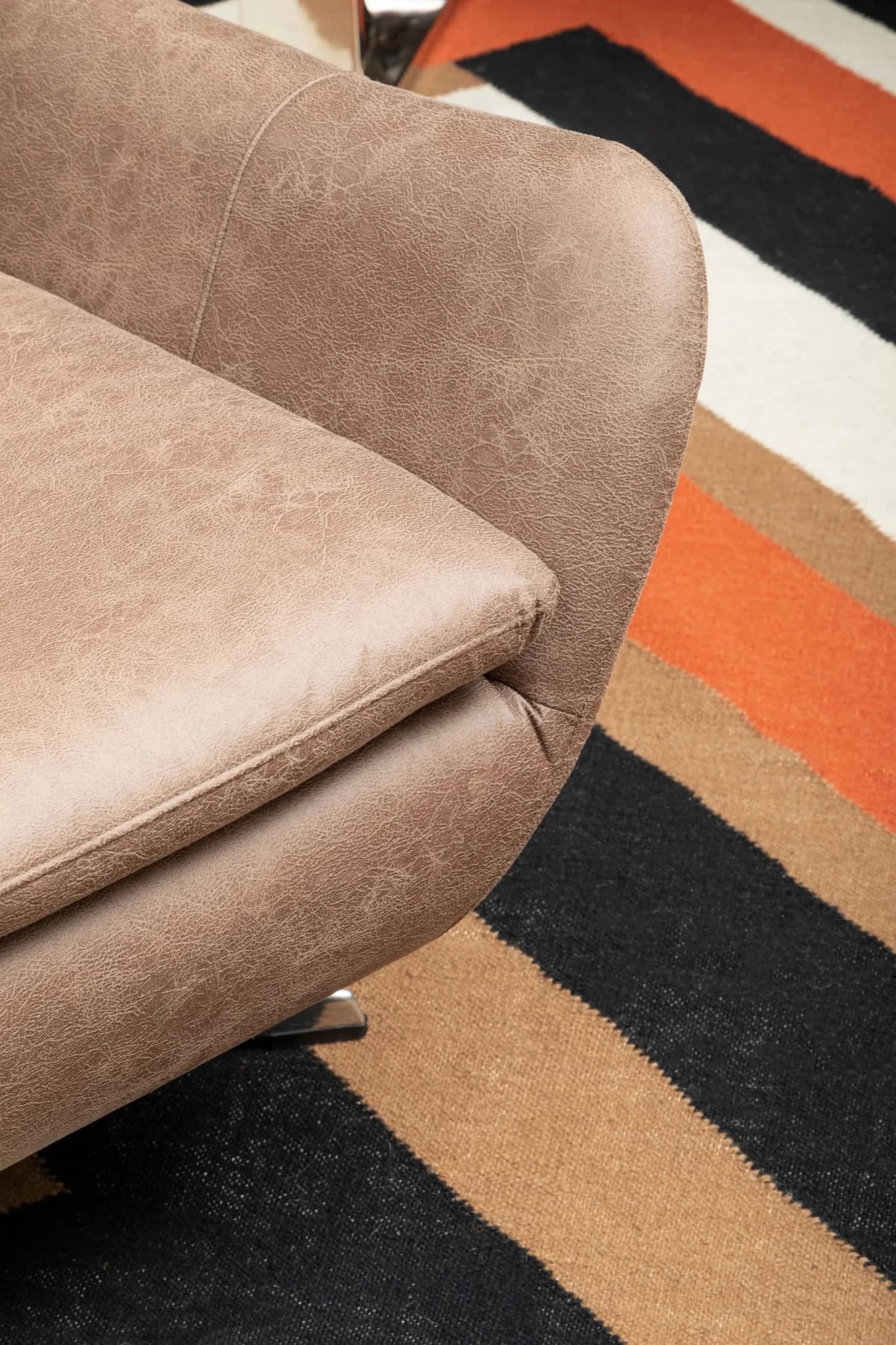 Harold Brown Leather Effect Swivel Chair - Seating, photo 2 of 7