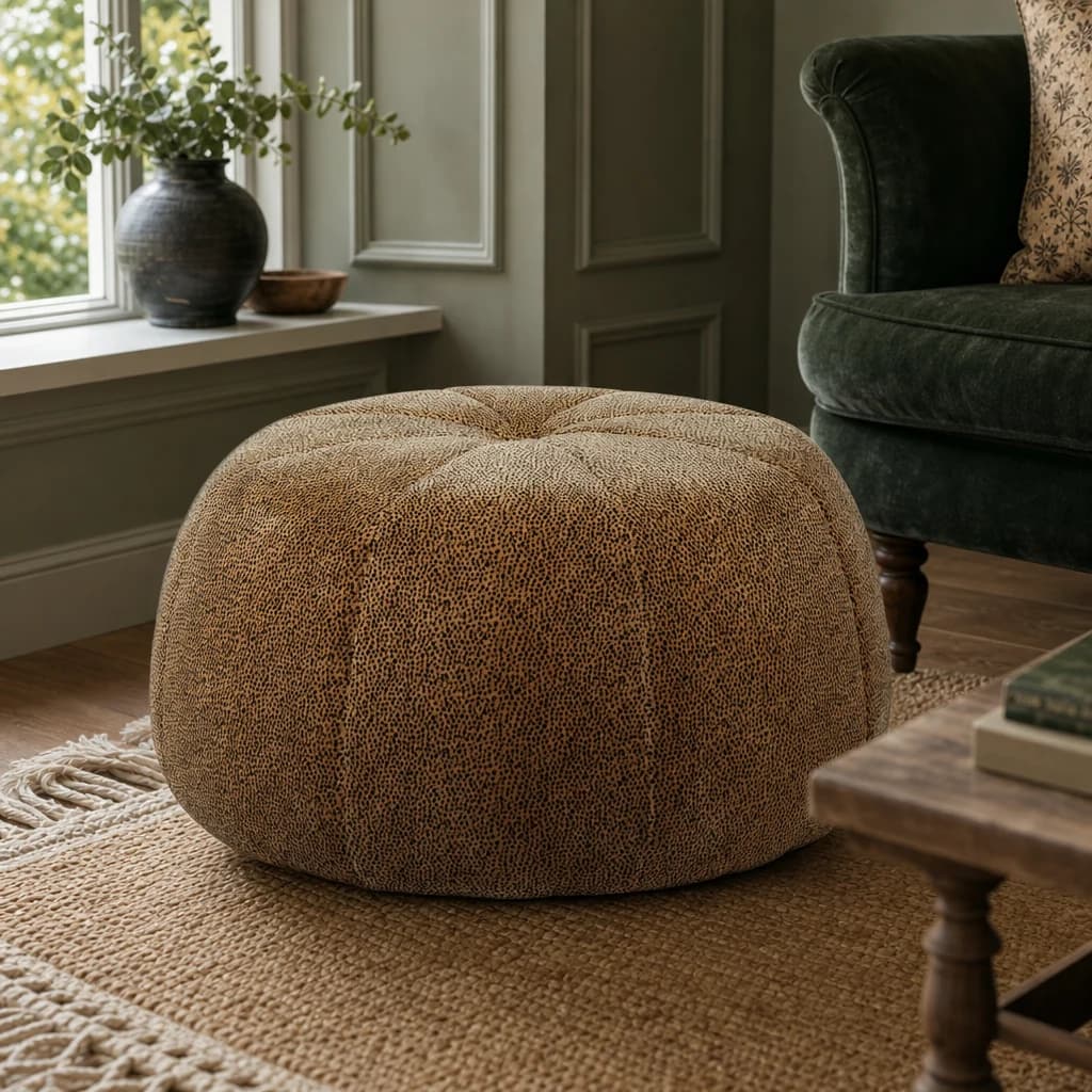 Manhattan Leopard Print Pouffe - Decorative, photo 1 of 7