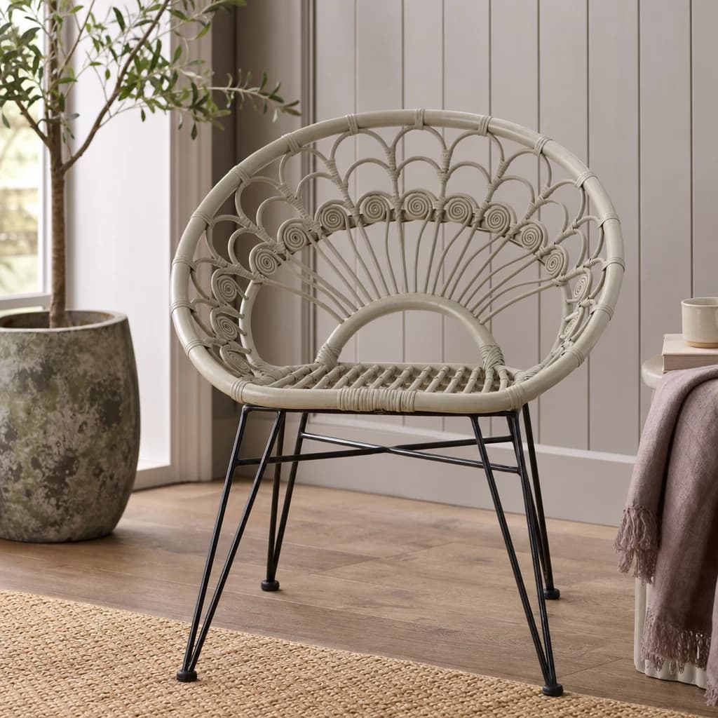 Manado Grey Natural Rattan Chair