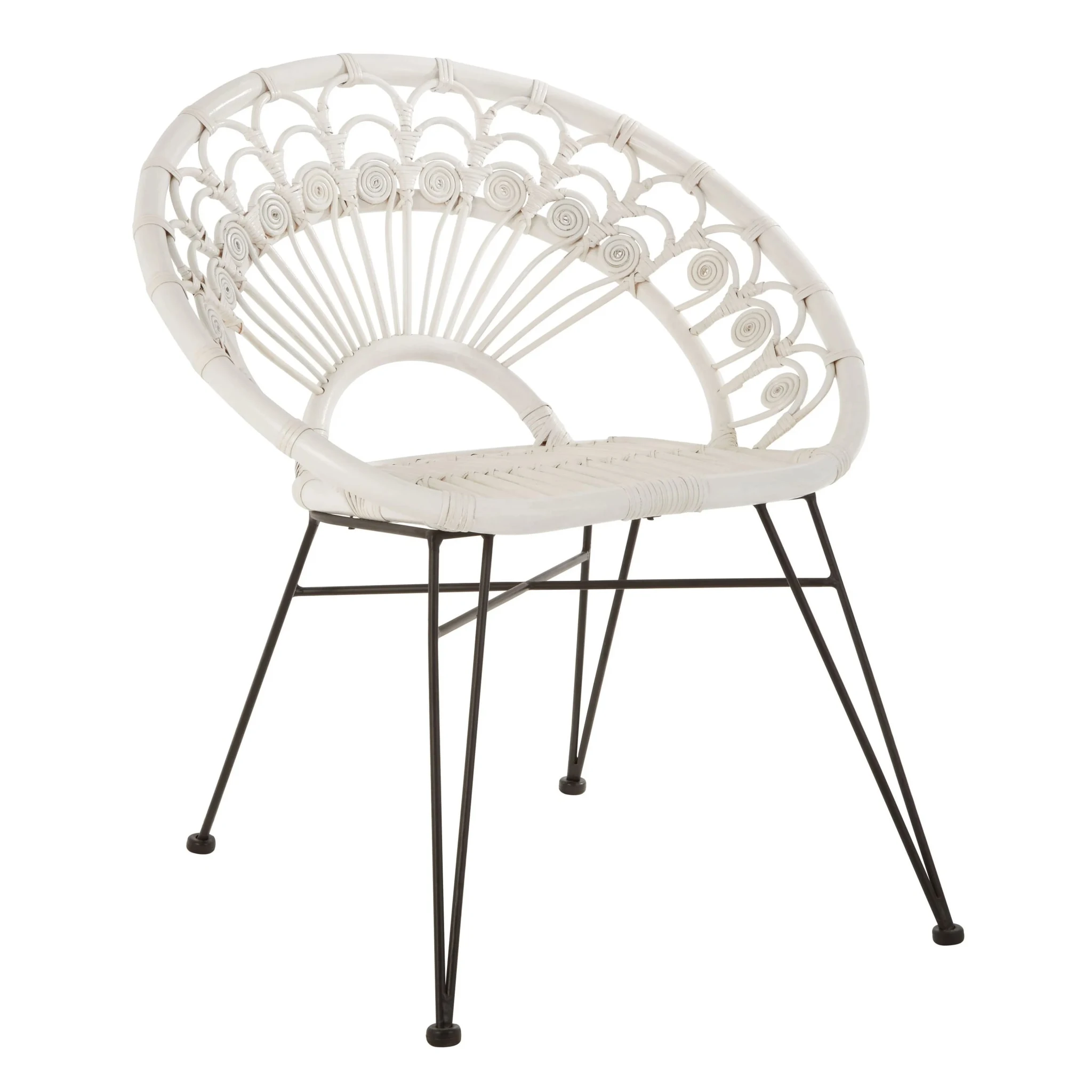 Manado White Natural Rattan Chair - Seating, photo 4 of 6