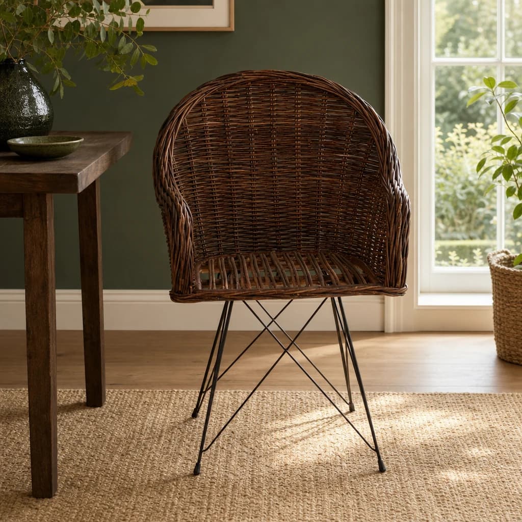 Manado Natural Croco Rattan Chair - Seating, photo 1 of 8