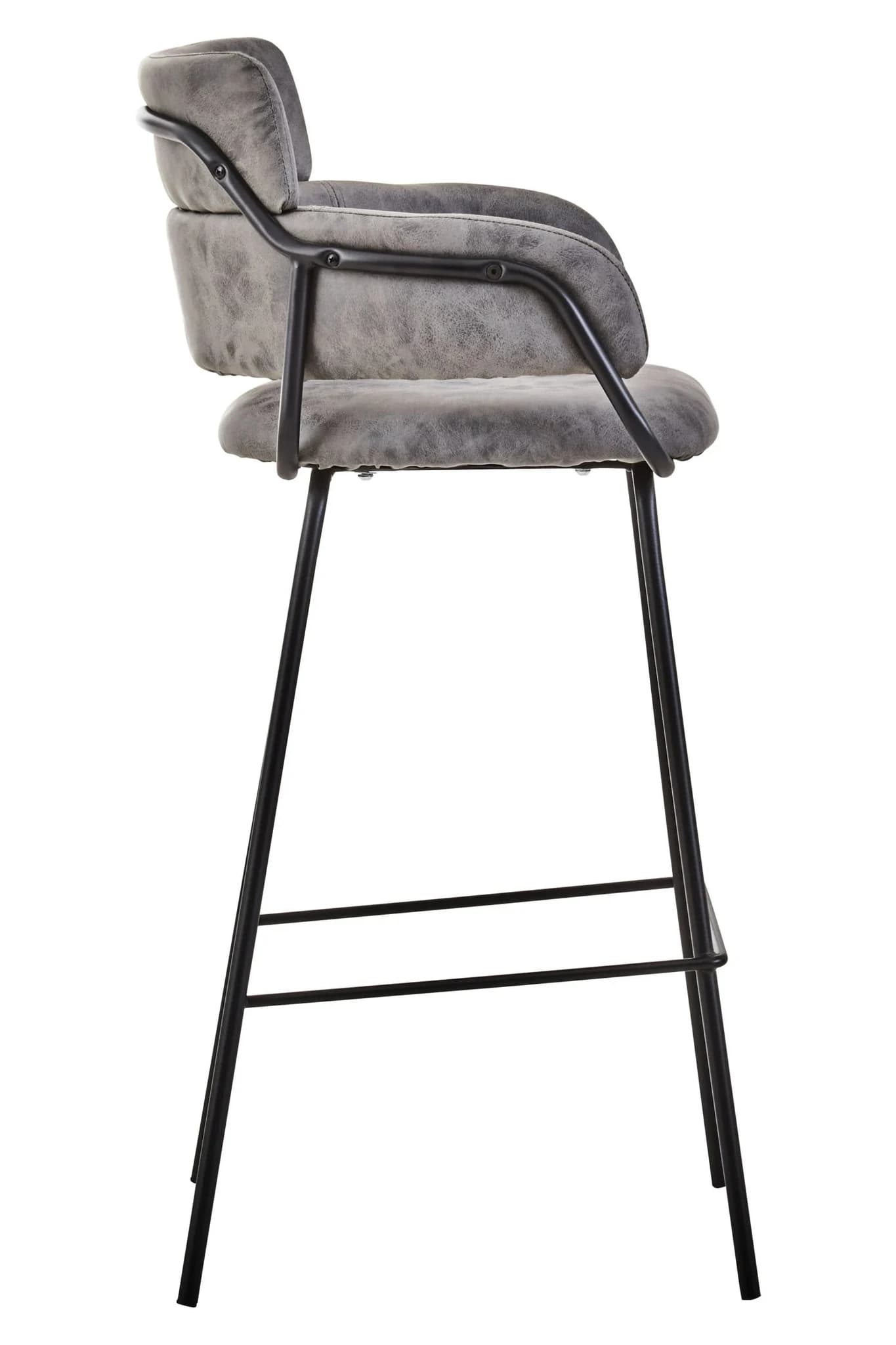 Tamzin Grey Faux Leather Bar Chair - Seating, photo 3 of 6