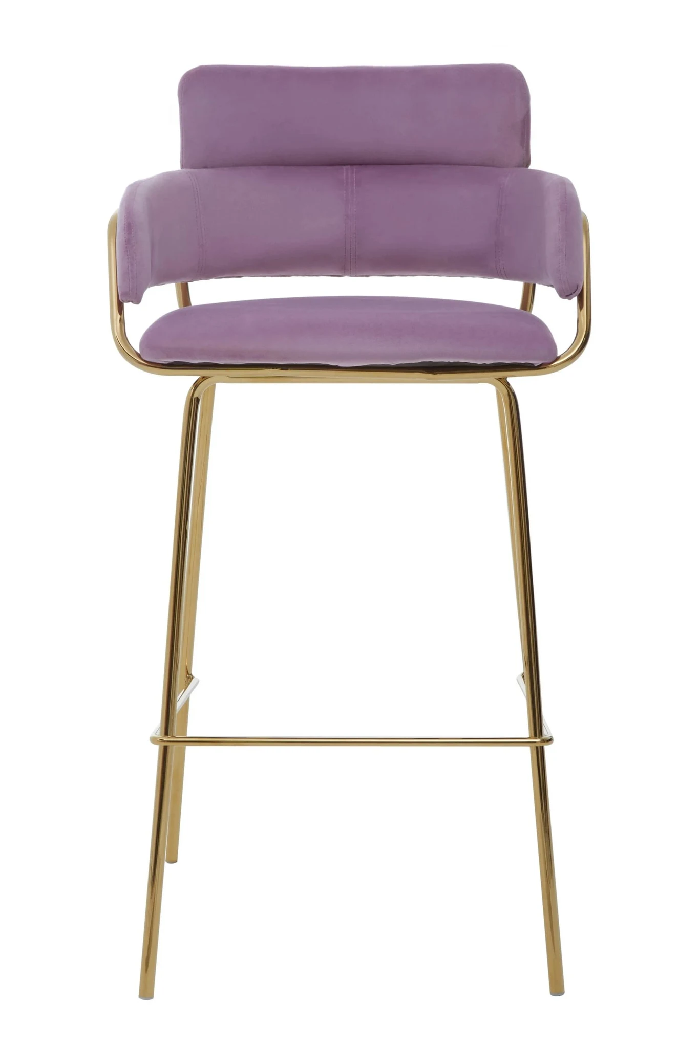 Tamzin Pink Velvet Bar Chair - Seating, photo 4 of 7
