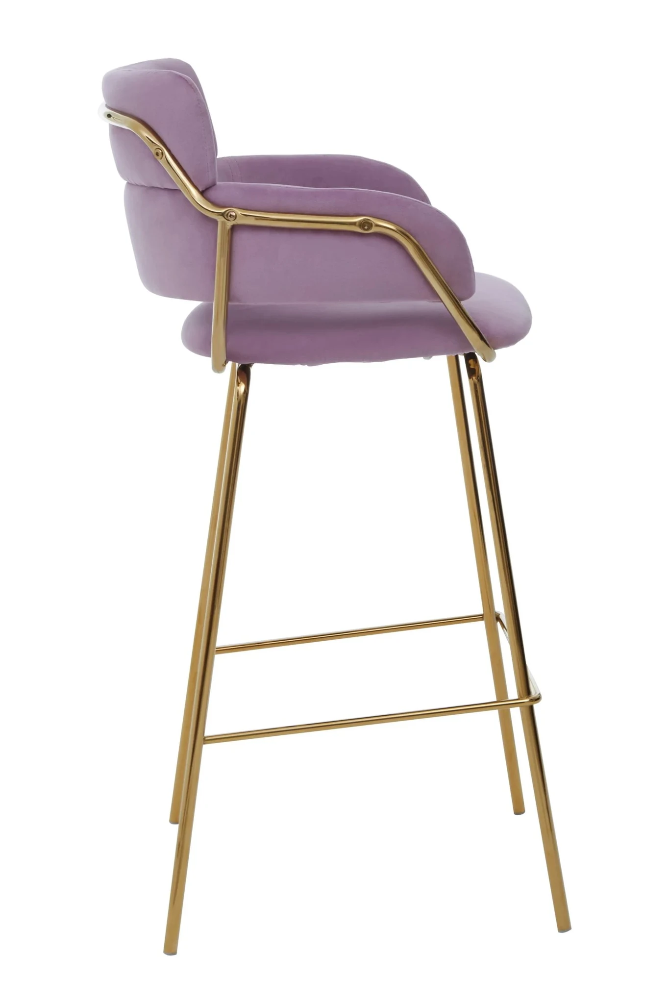 Tamzin Pink Velvet Bar Chair - Seating, photo 3 of 7