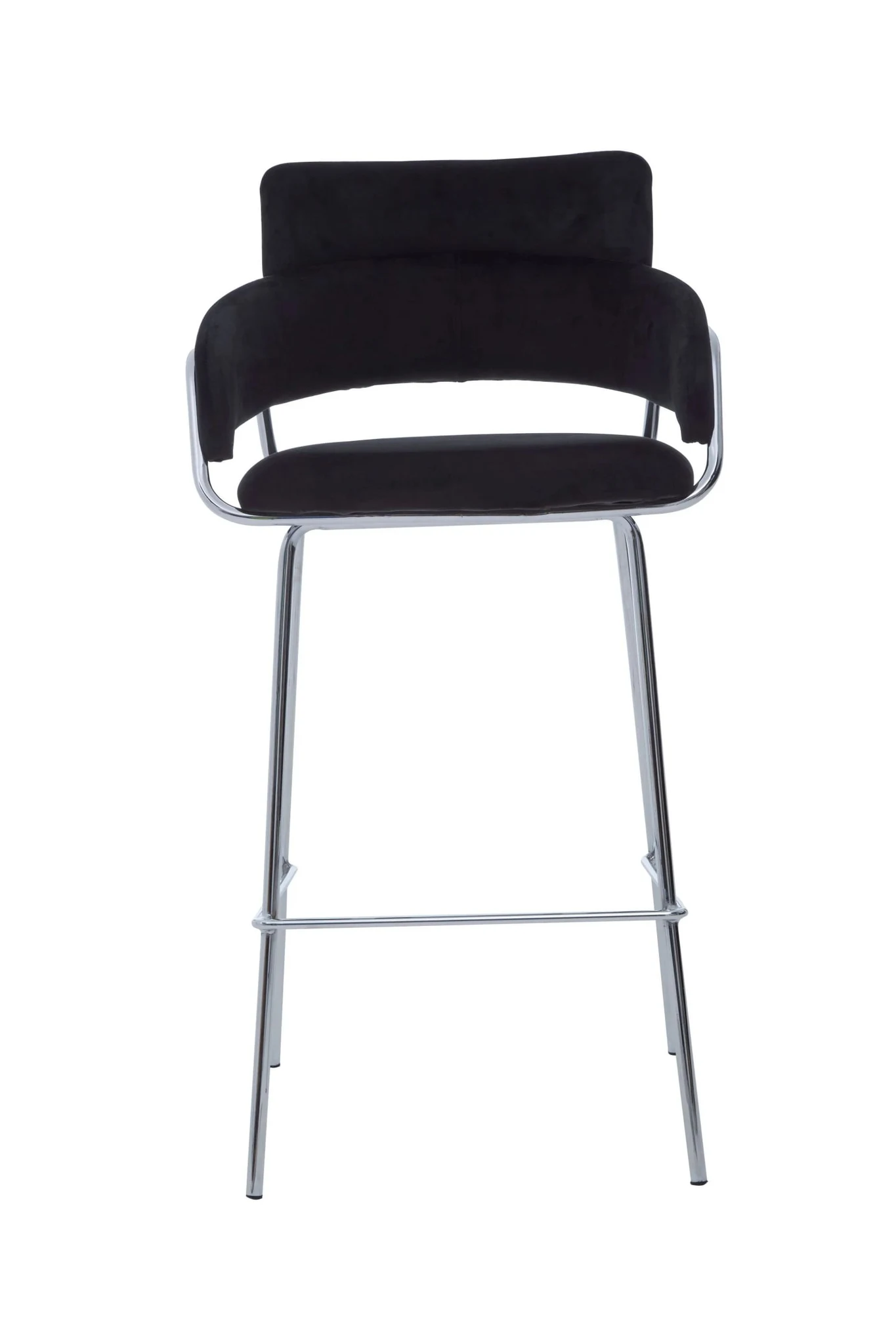 Tamzin Black Velvet Bar Chair - Seating, photo 4 of 7