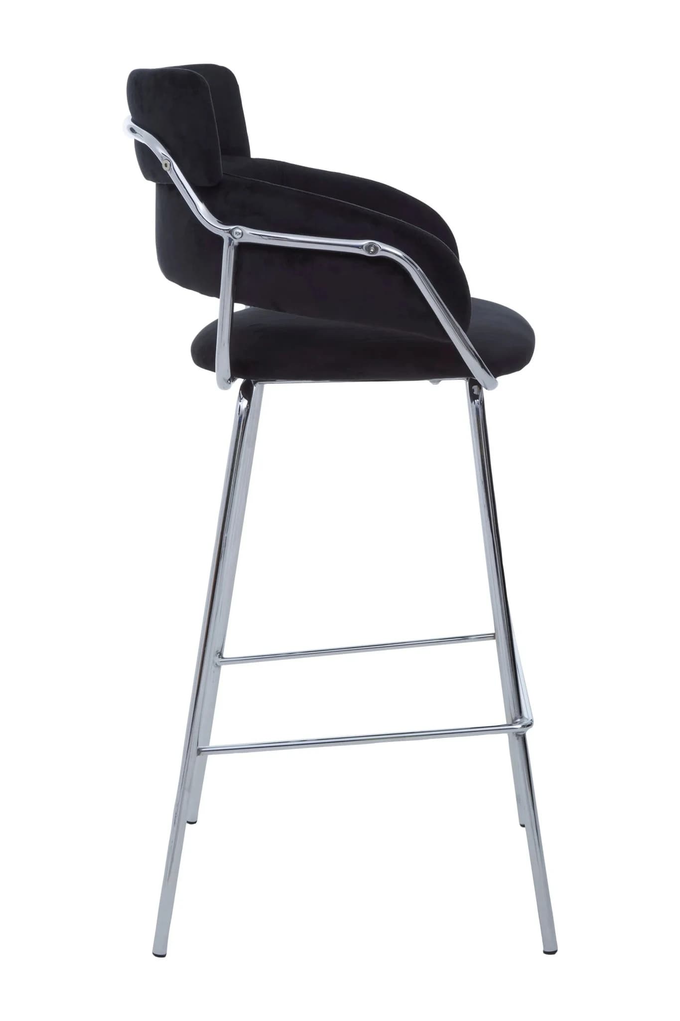 Tamzin Black Velvet Bar Chair - Seating, photo 3 of 7