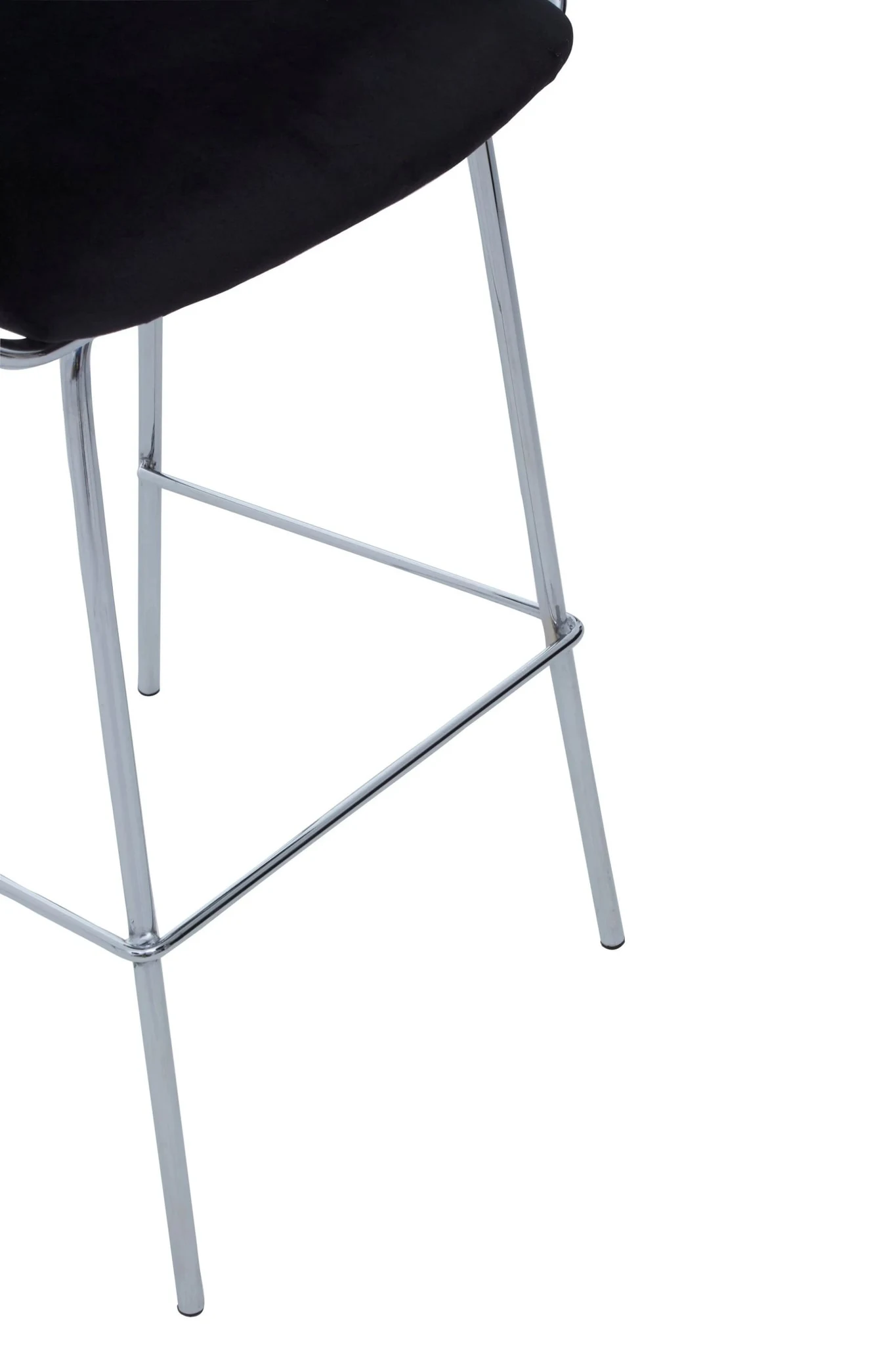 Tamzin Black Velvet Bar Chair - Seating, photo 5 of 7