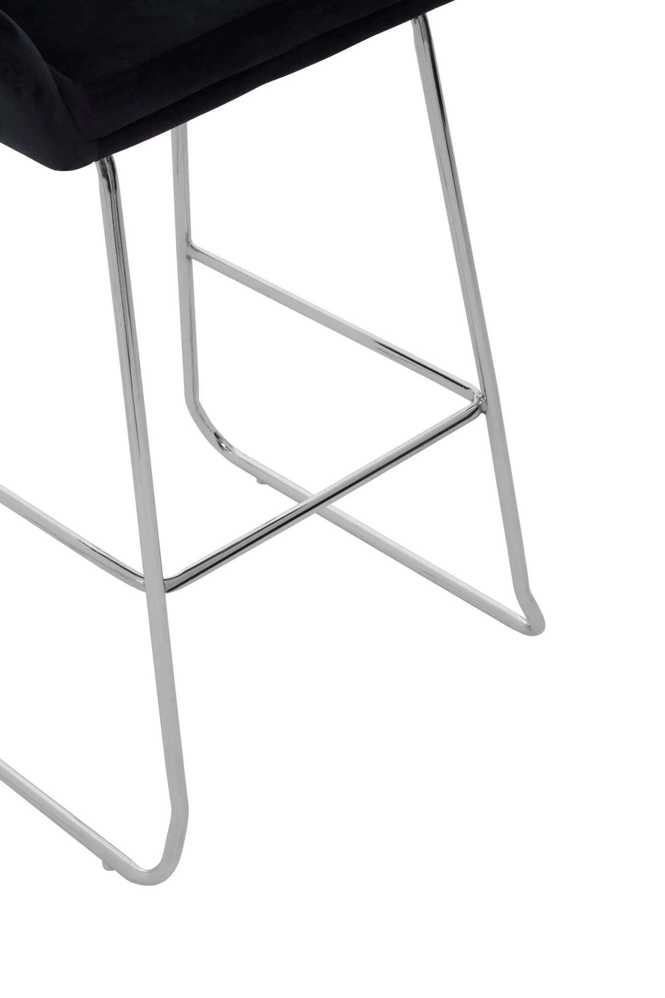 Tamzin Black Velvet Bar Chair With Low Arms - Seating, photo 7 of 8