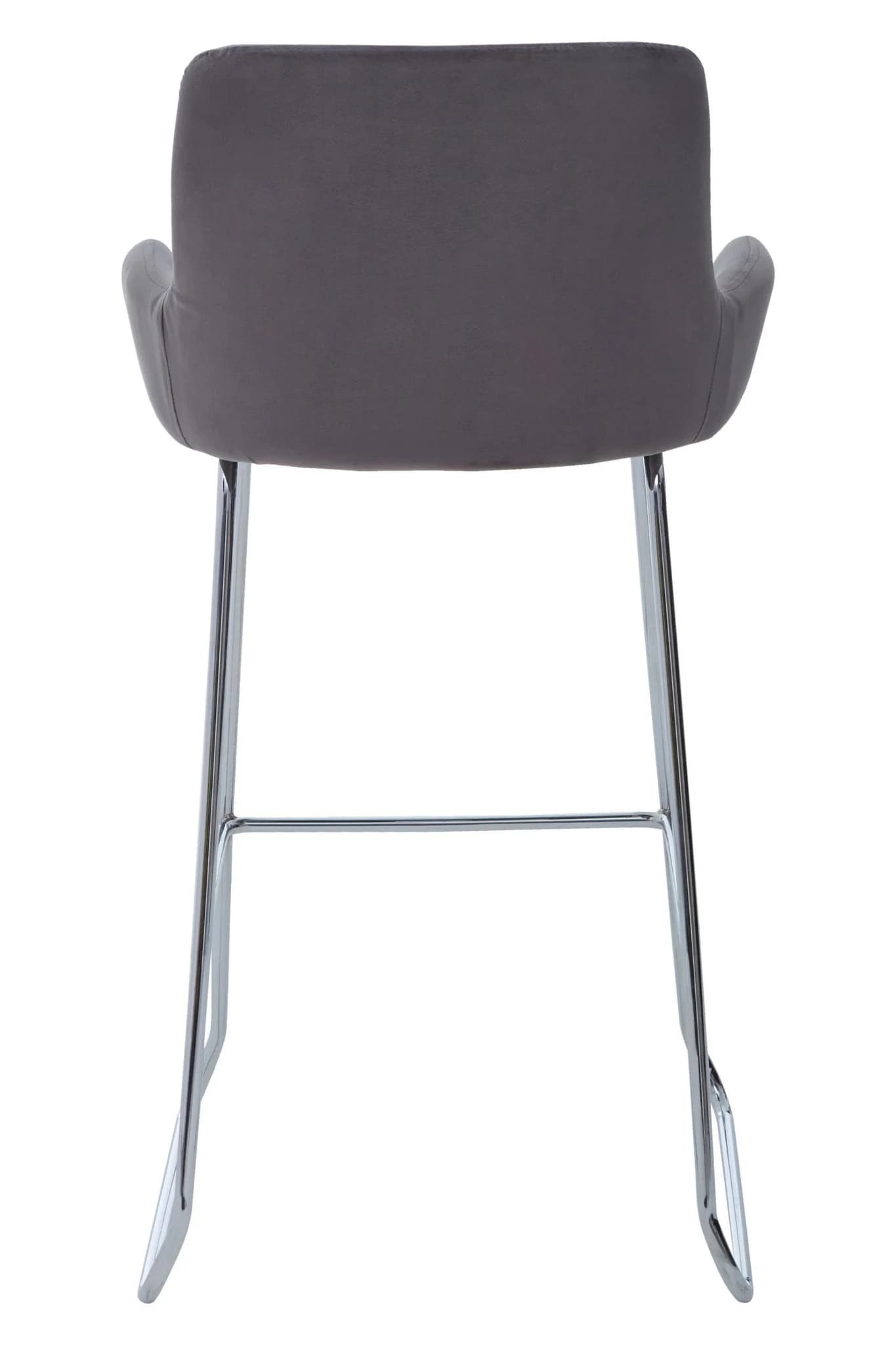 Tamzin Grey Velvet Bar Chair With Low Arms - Seating, photo 2 of 5