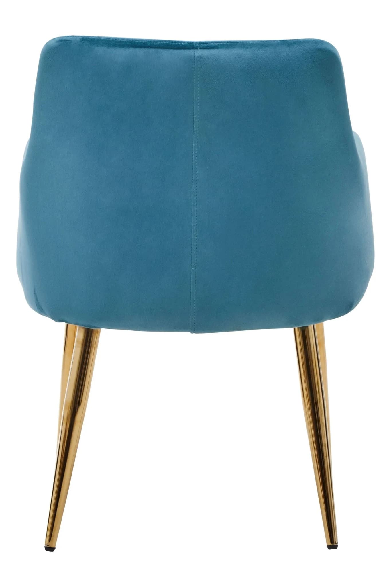 Tamzin Light Blue Velvet Quilted Dining Chair with Gold Finish Legs - Seating, photo 2 of 8