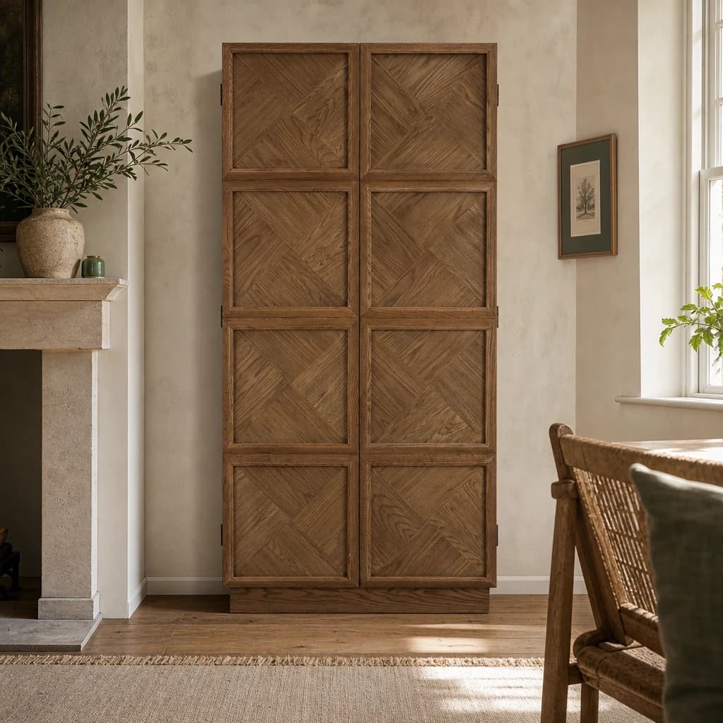 Salvar Natural Oak Wood Tall Cabinet - Bookcases & shelving, photo 1 of 8
