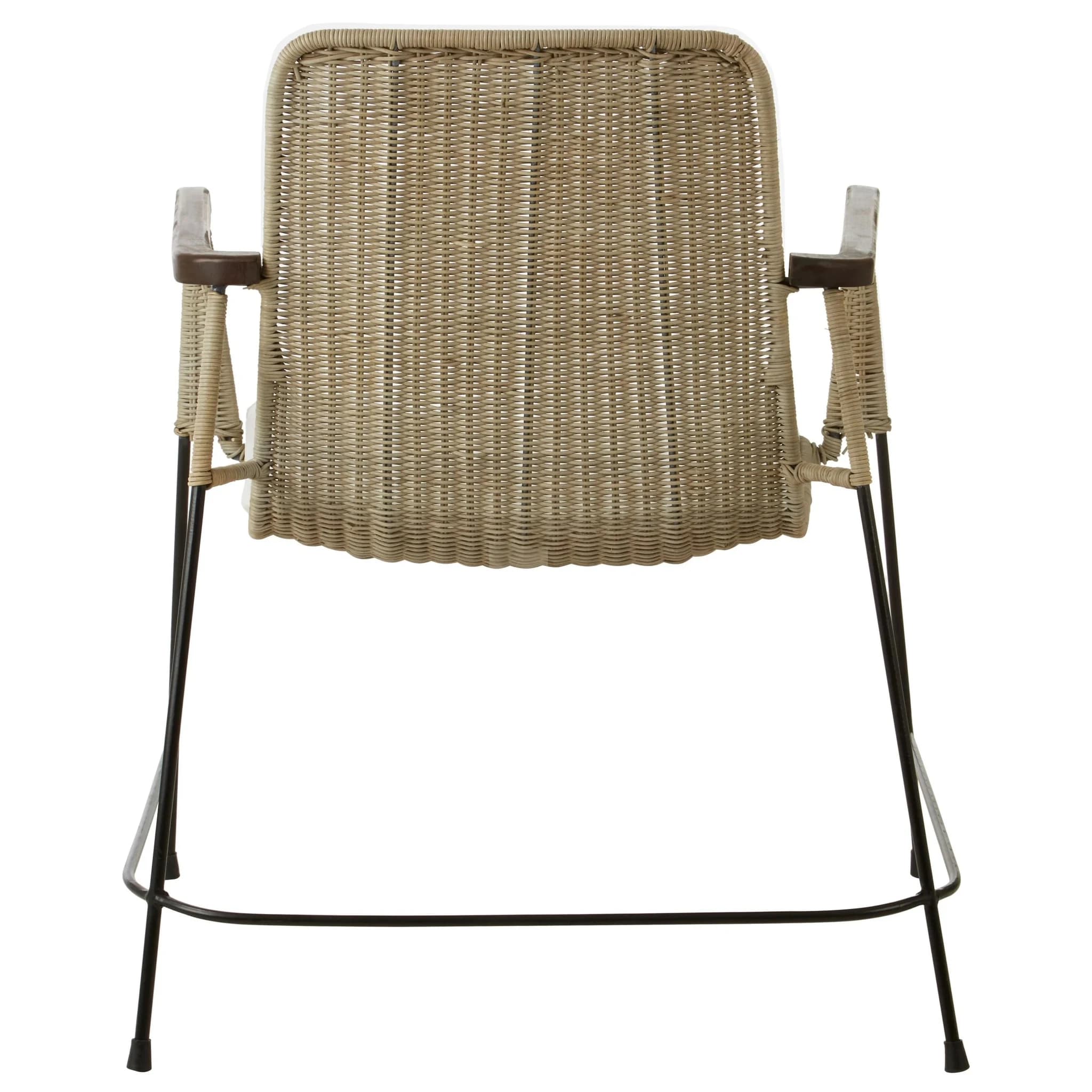 Java Grey Wash Rattan Armchair with Cushioned Seat - Seating, photo 2 of 6