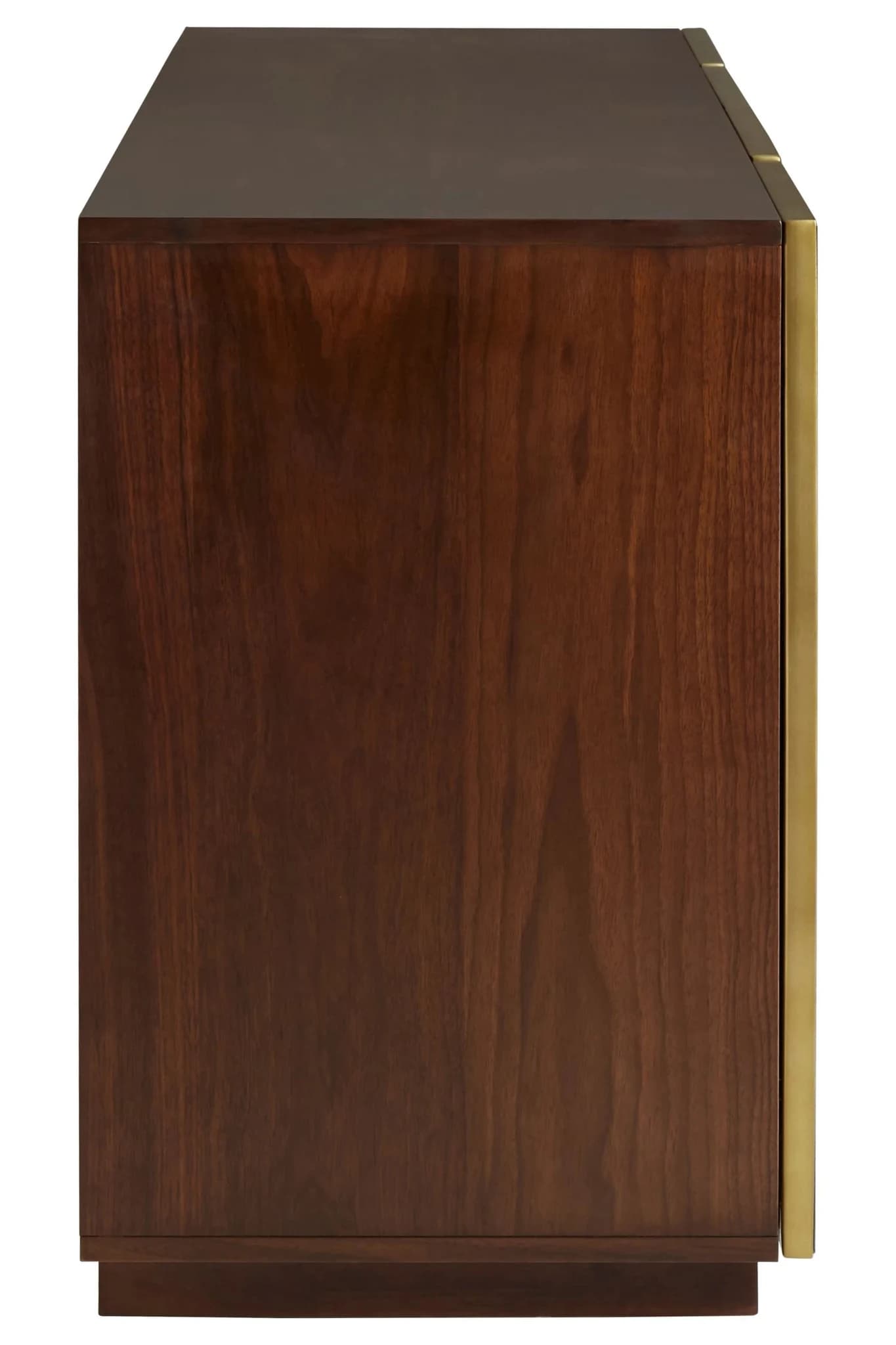 Kempton Grey Shagreen Effect and Walnut Veneer 4 Door Sideboard - Bookcases & shelving, photo 4 of 8