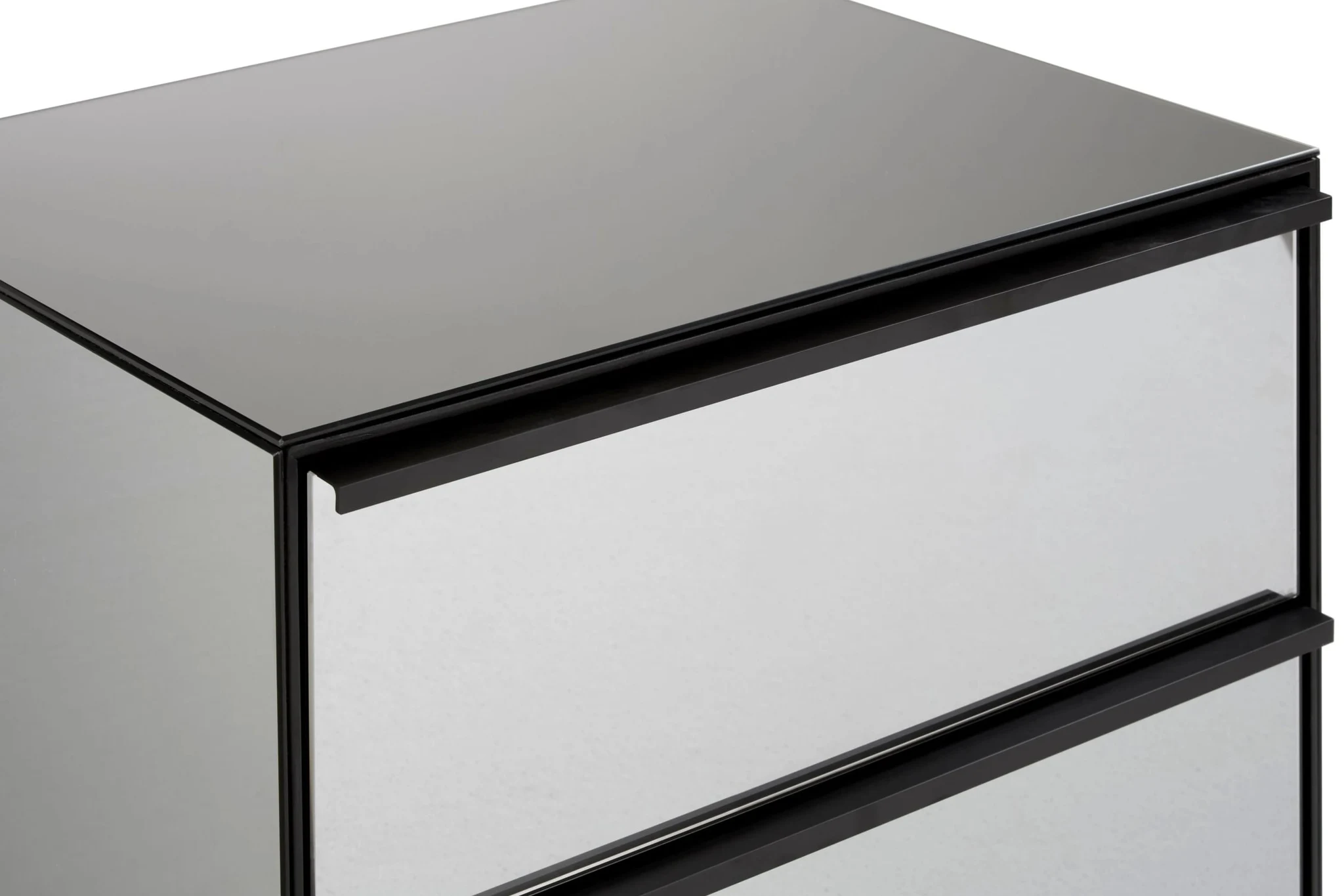 Rovigo Black and Mirrored 2 Drawer Side Table - Bookcases & shelving, photo 7 of 7